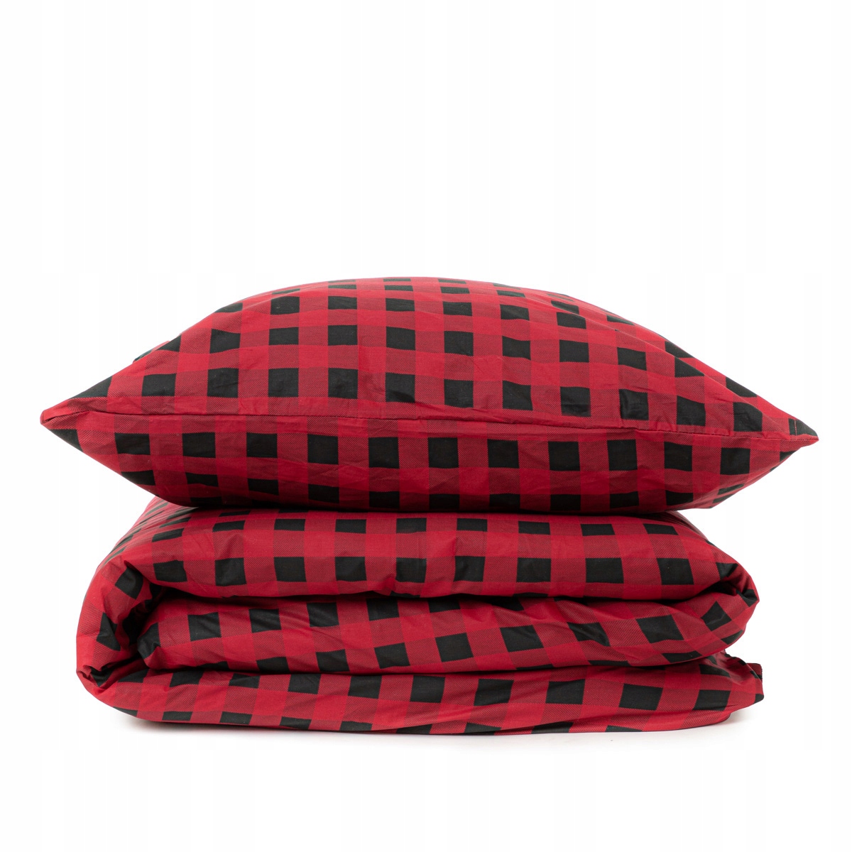 Povlečení Ameri flanelové červeno-černé s kostkovaným vzorem 220x200 2*70x80 cm Homla