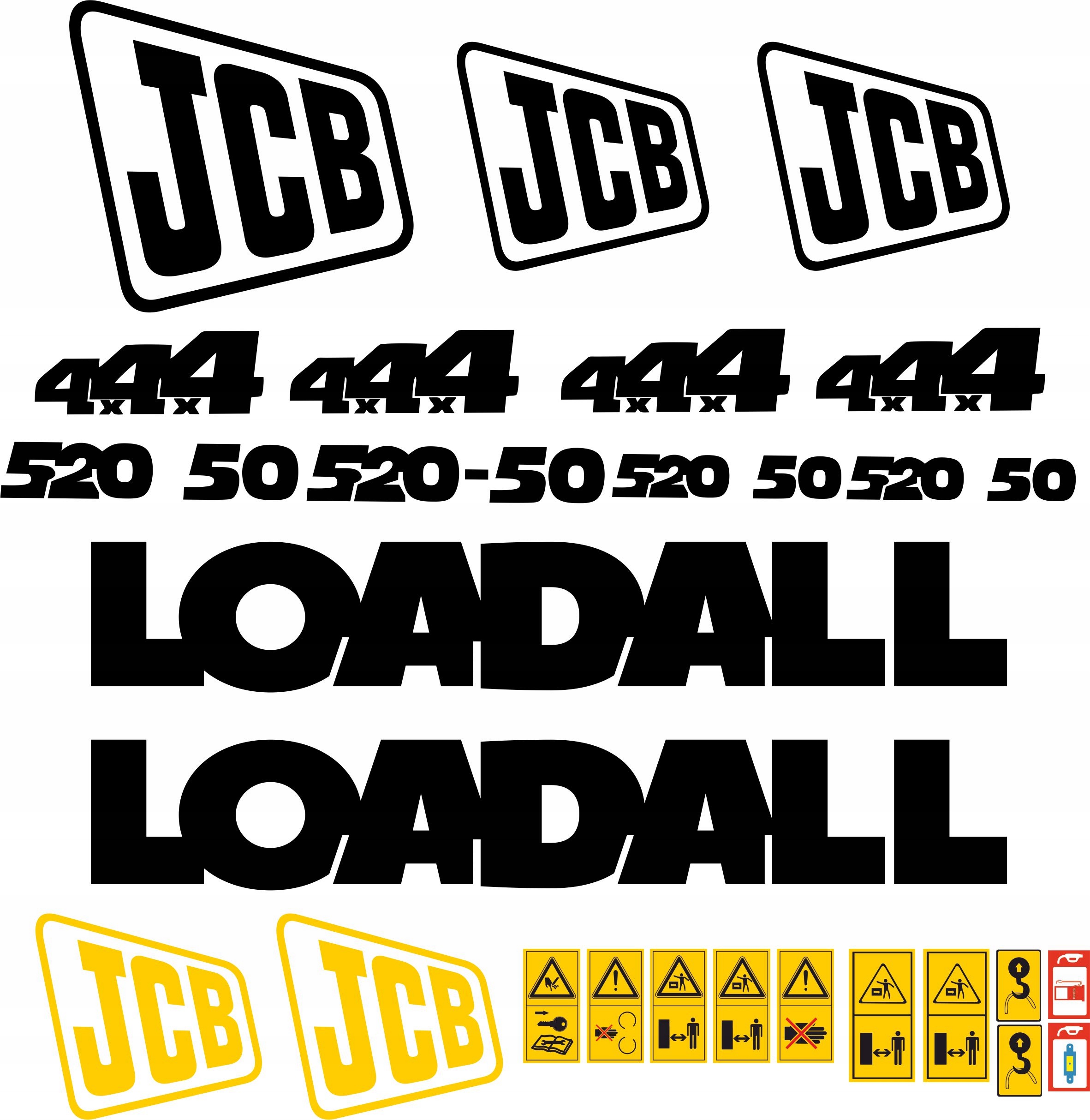 NAKLEJKI JCB 520-50 ŁADOWARKA TELESKOPOWA
