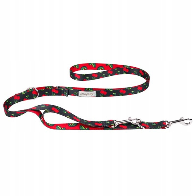 Levně Amiplay 7v1 nastavitelné Vodítko BeHappy M třešňové