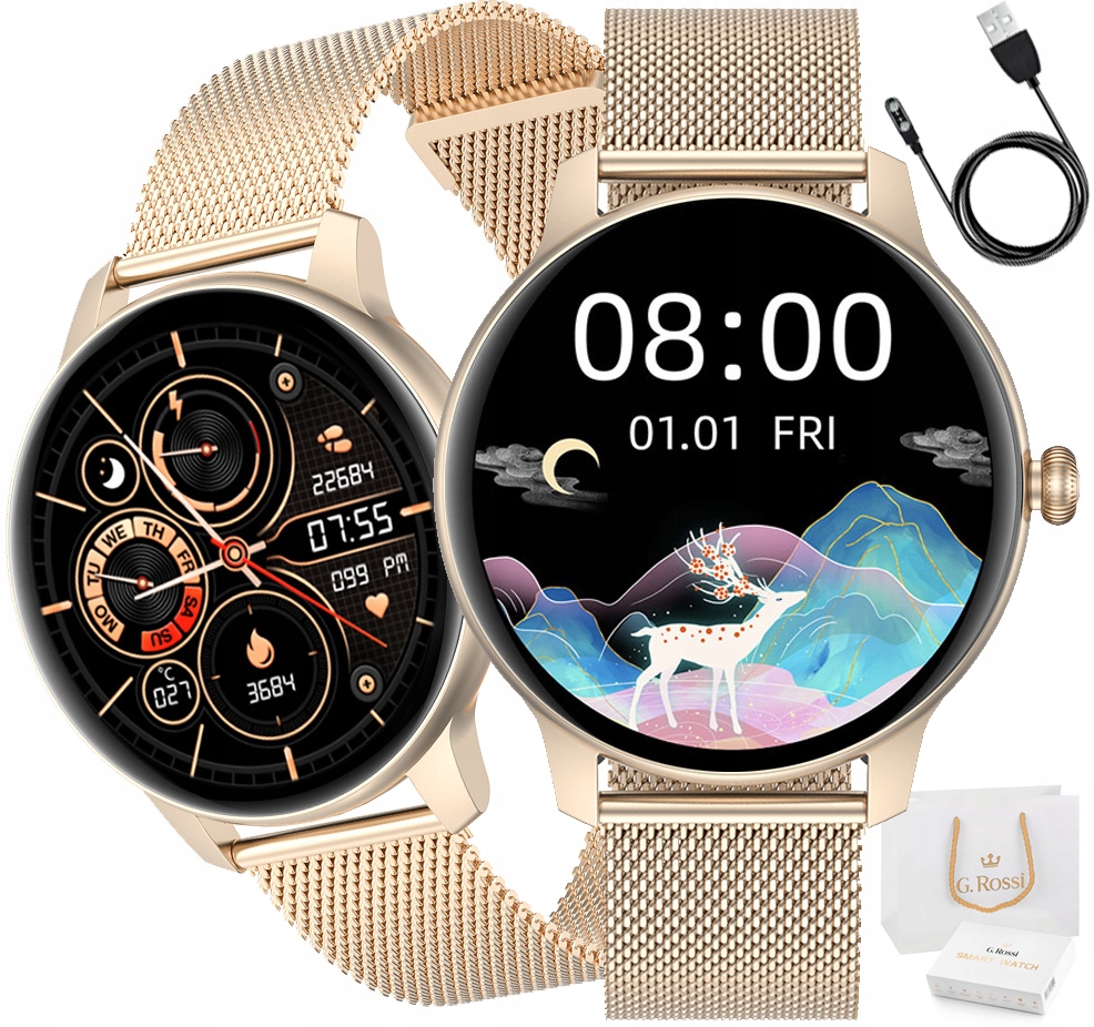 

Zegarek damski Smartwatch G. Rossi Kroki Puls Sms
