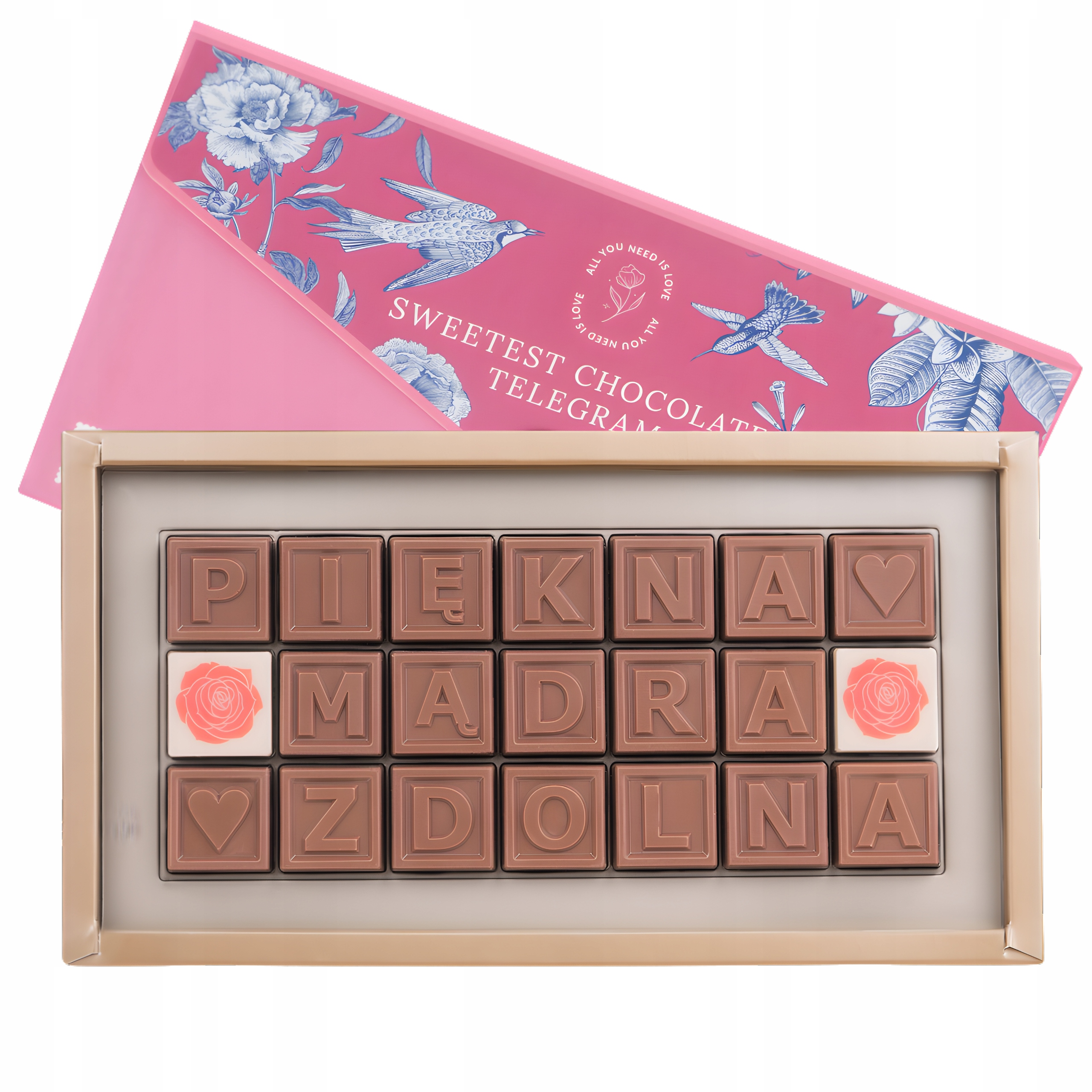 Dárek ke Dni žen čokoláda čokoláda nápis Krásná Moudrá Schopná 200 g