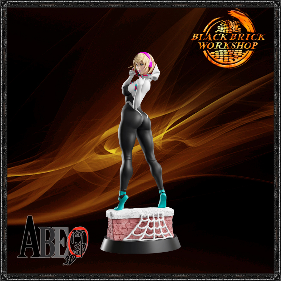 Spider Gwen Nevymalovaná Abe 3D Měřítko 1/12 (150 mm) (sfw) 3D tisk