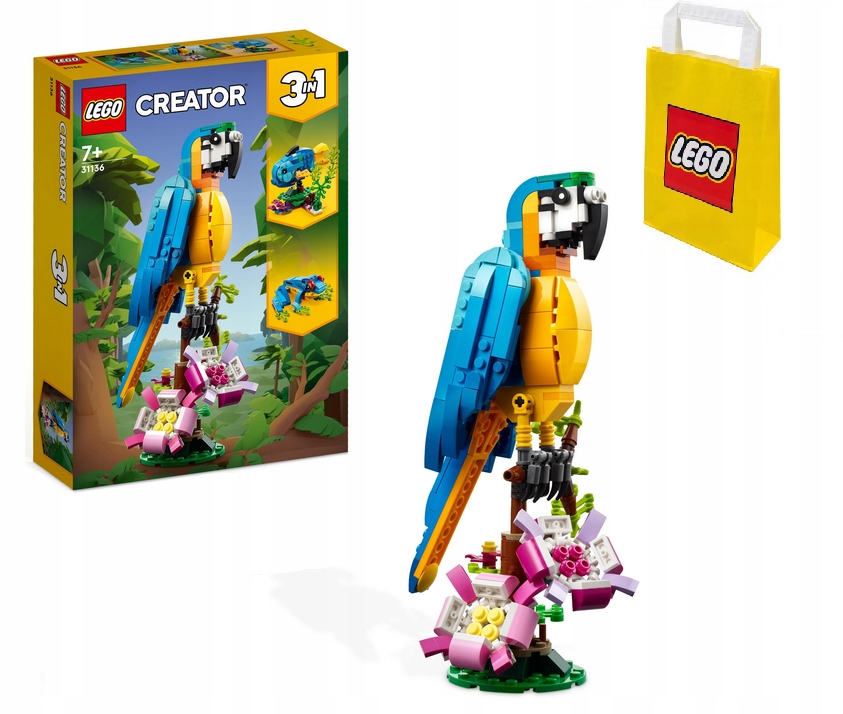 Lego Creator Exotický papoušek 31136 Papírová Taška Lego