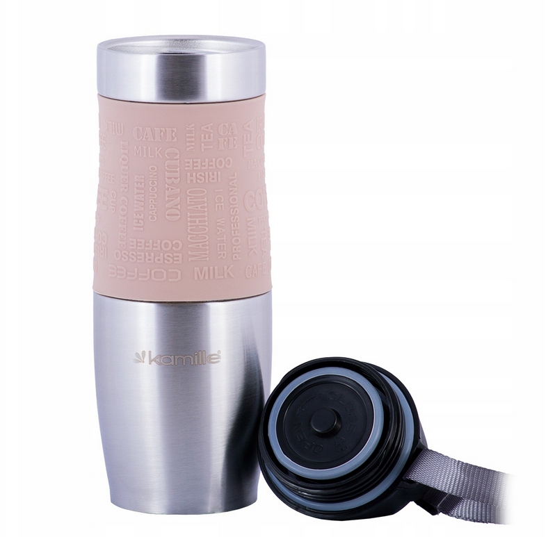 Kamille Kubek Termiczny Termos 480ml Brąz/Beż Marka Kamille