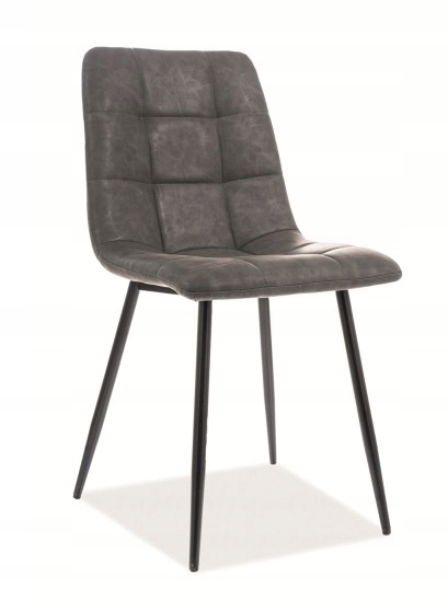 Čalouněná židle Look šedá do obývacího pokoje kanceláře Sig