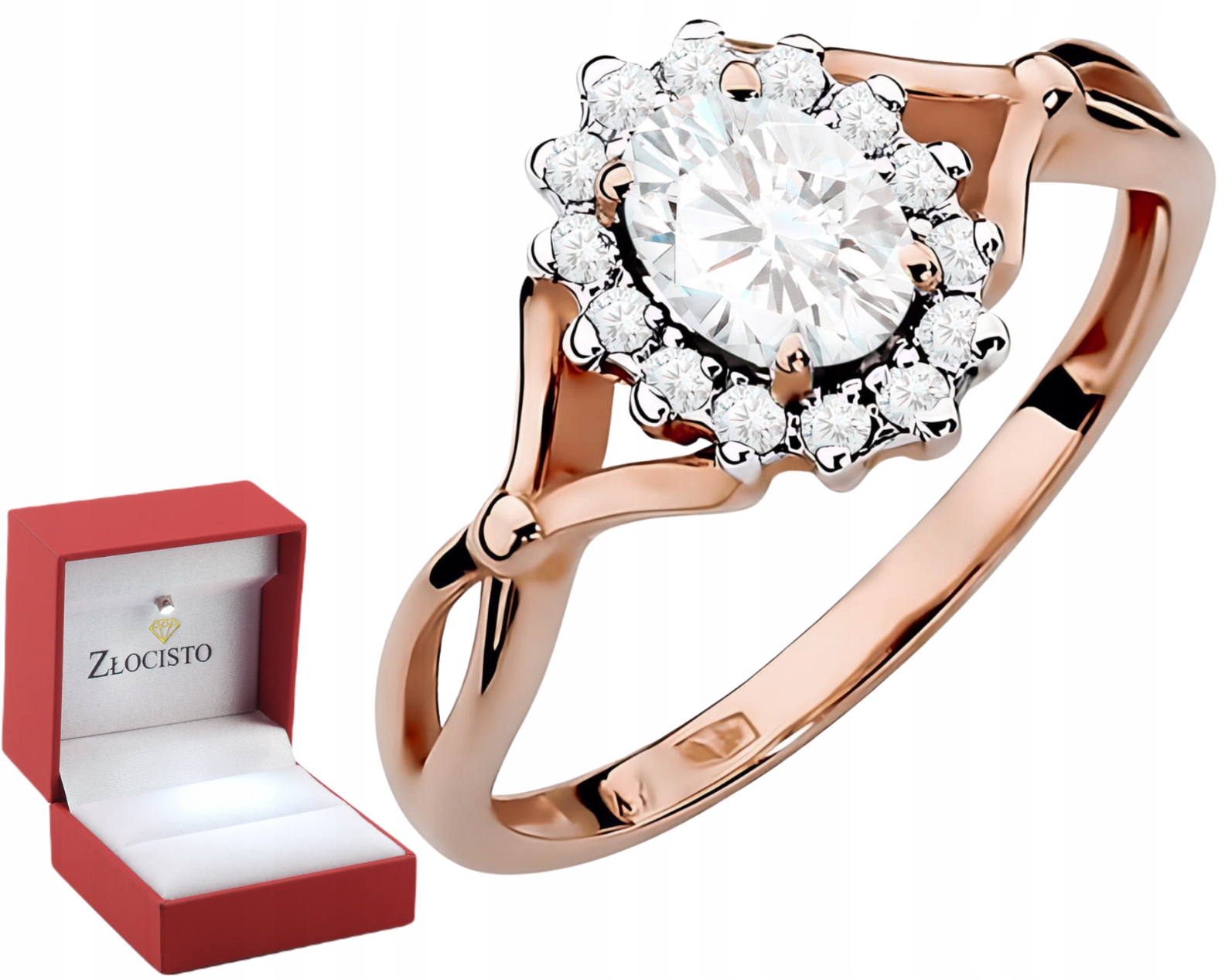 Růžové Zlato Prstýnek S Laboratorním Diamantem Zlato 585 Moderní