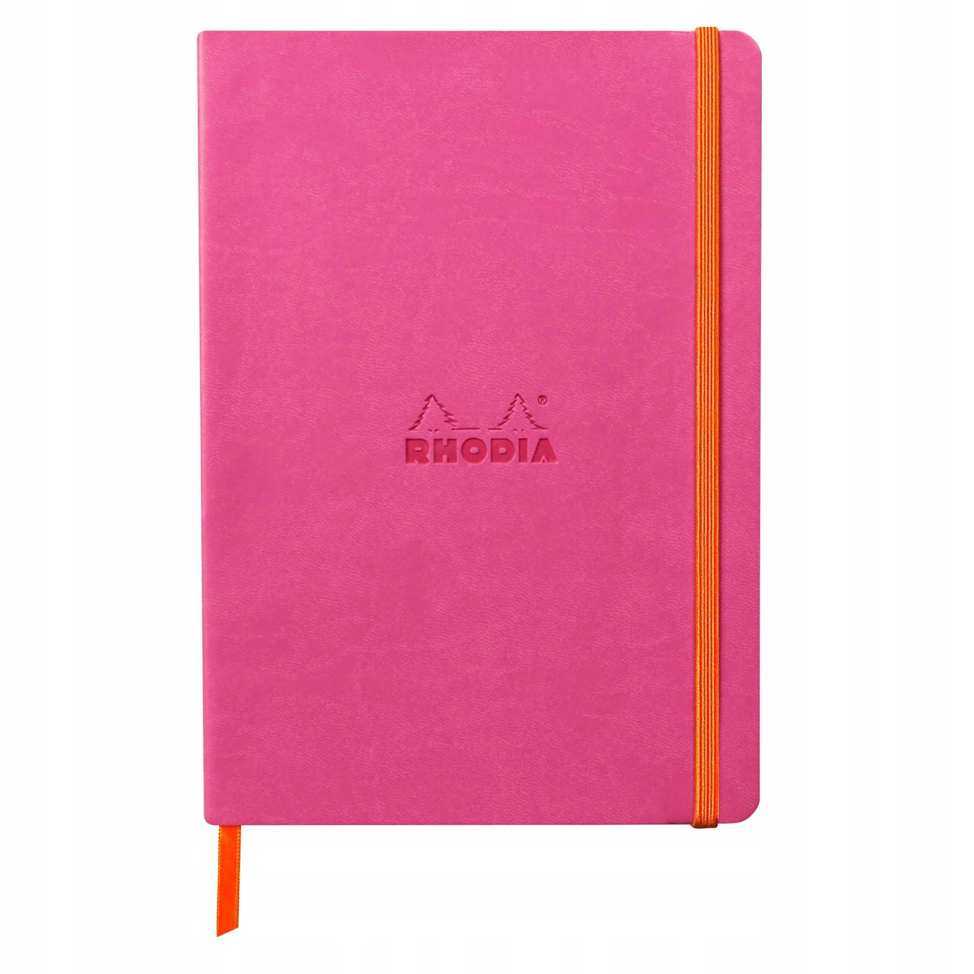 Notatnik Rhodia A5, miękka oprawa, kropki, Fuksja