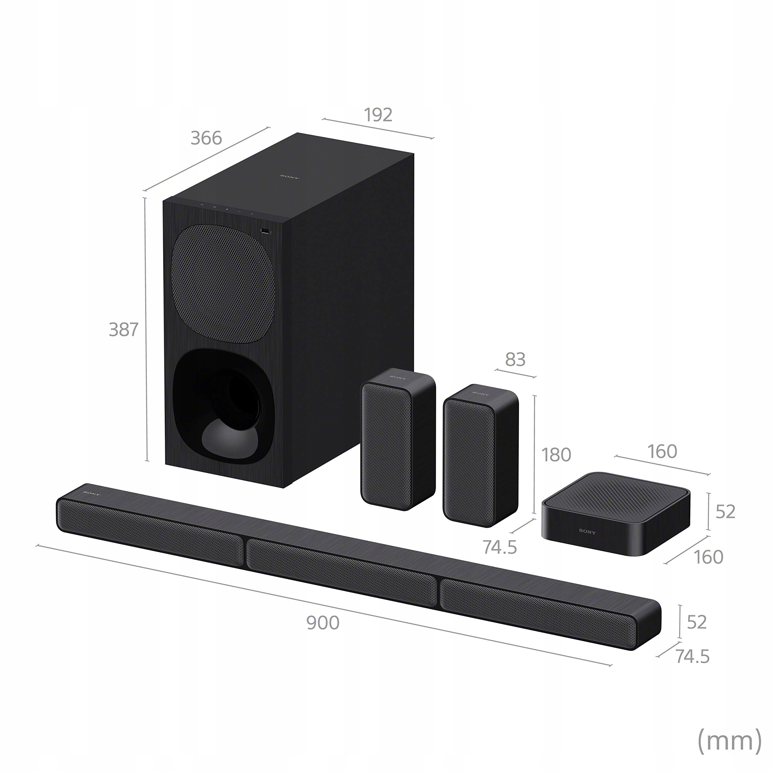 SONY HT-S40R 5.1CH 600W SOUNDBAR Z SUBWOOFEREM I BEZPRZEWODOWYMI GŁOŚNIKAMI — miniatura 7