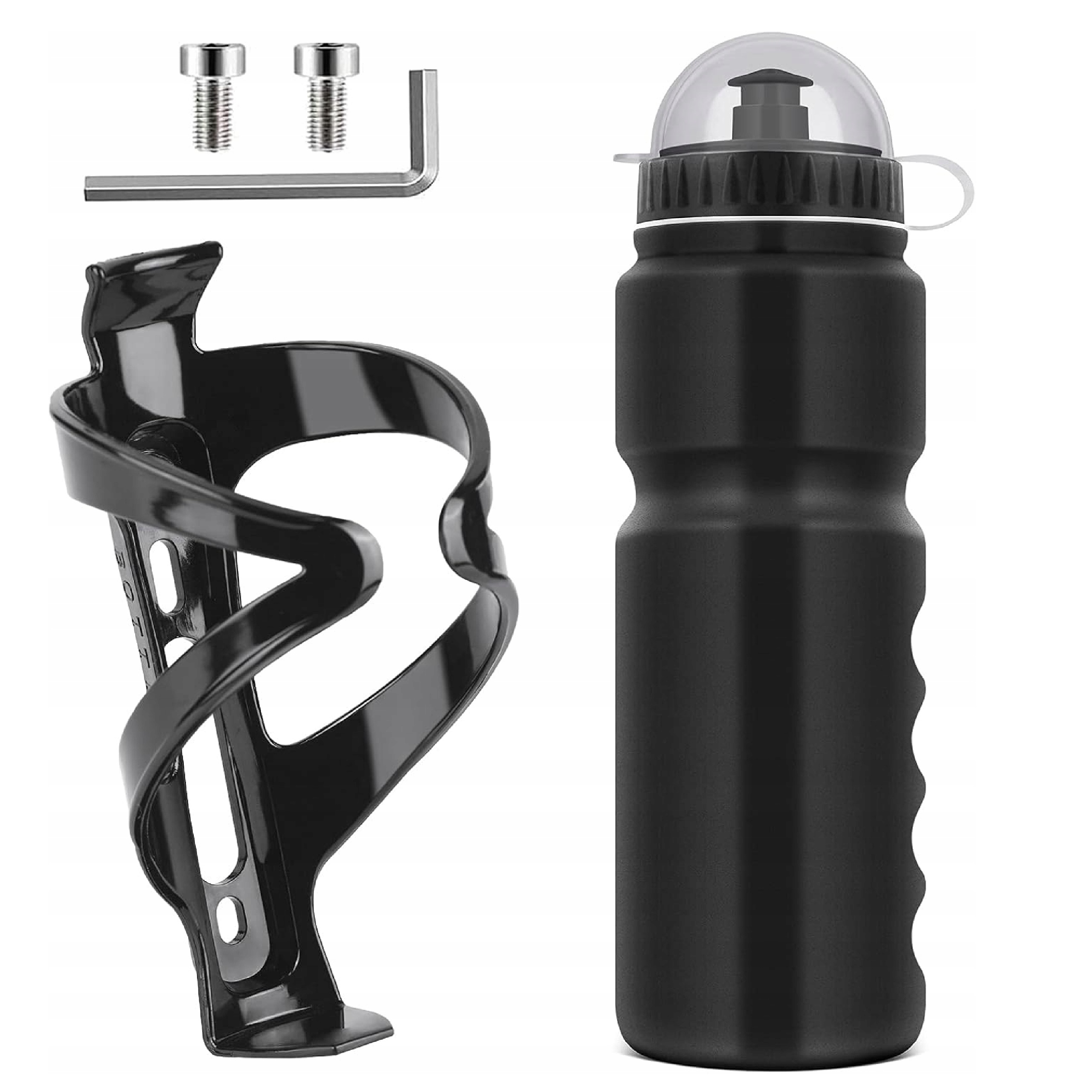 Rowerowy Uchwyt Na Bidon Do Roweru Bidon 800ml bez Bpa Czarny