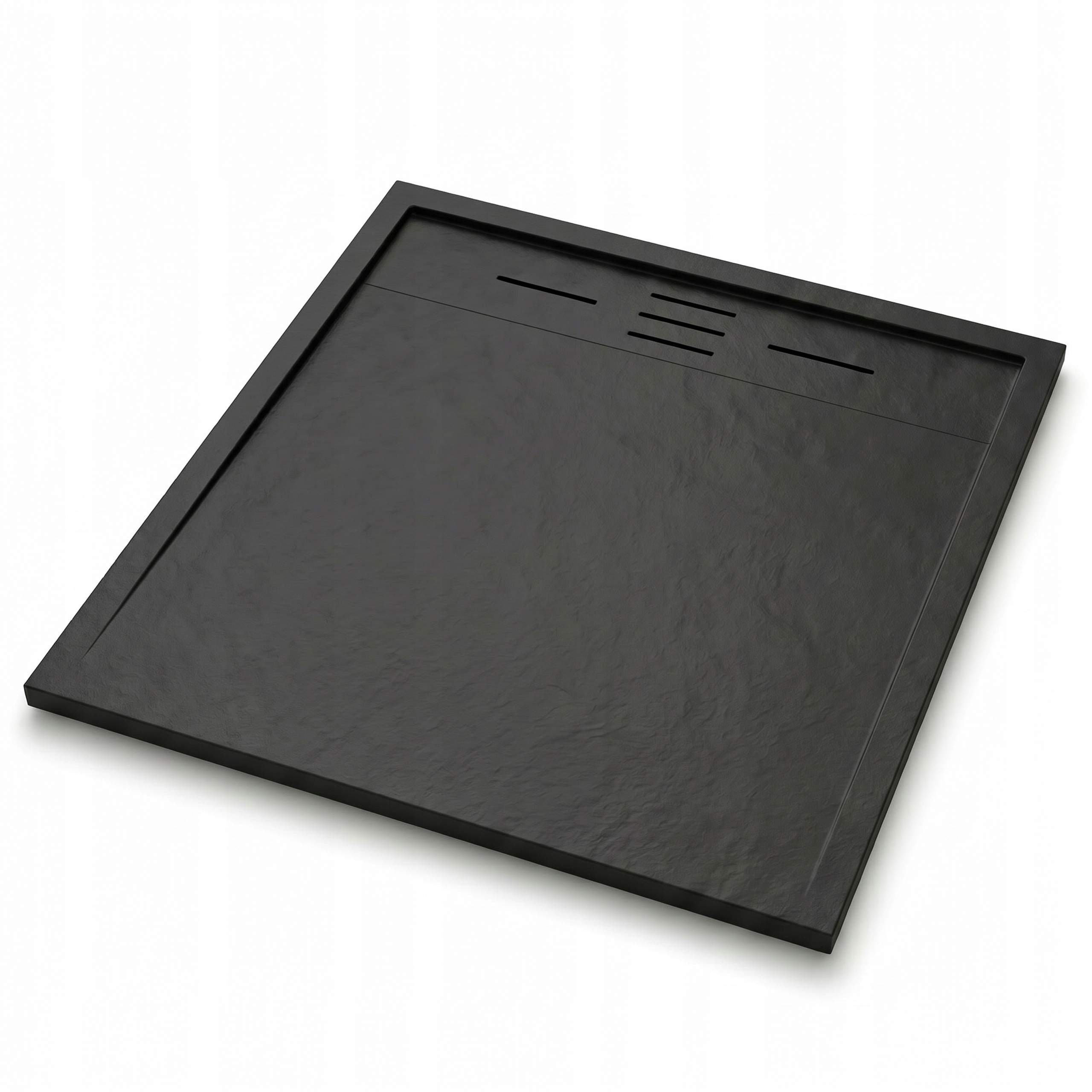 Brodzik 80x80 prysznicowy czarny kwadratowy docinany niski Smc syfon