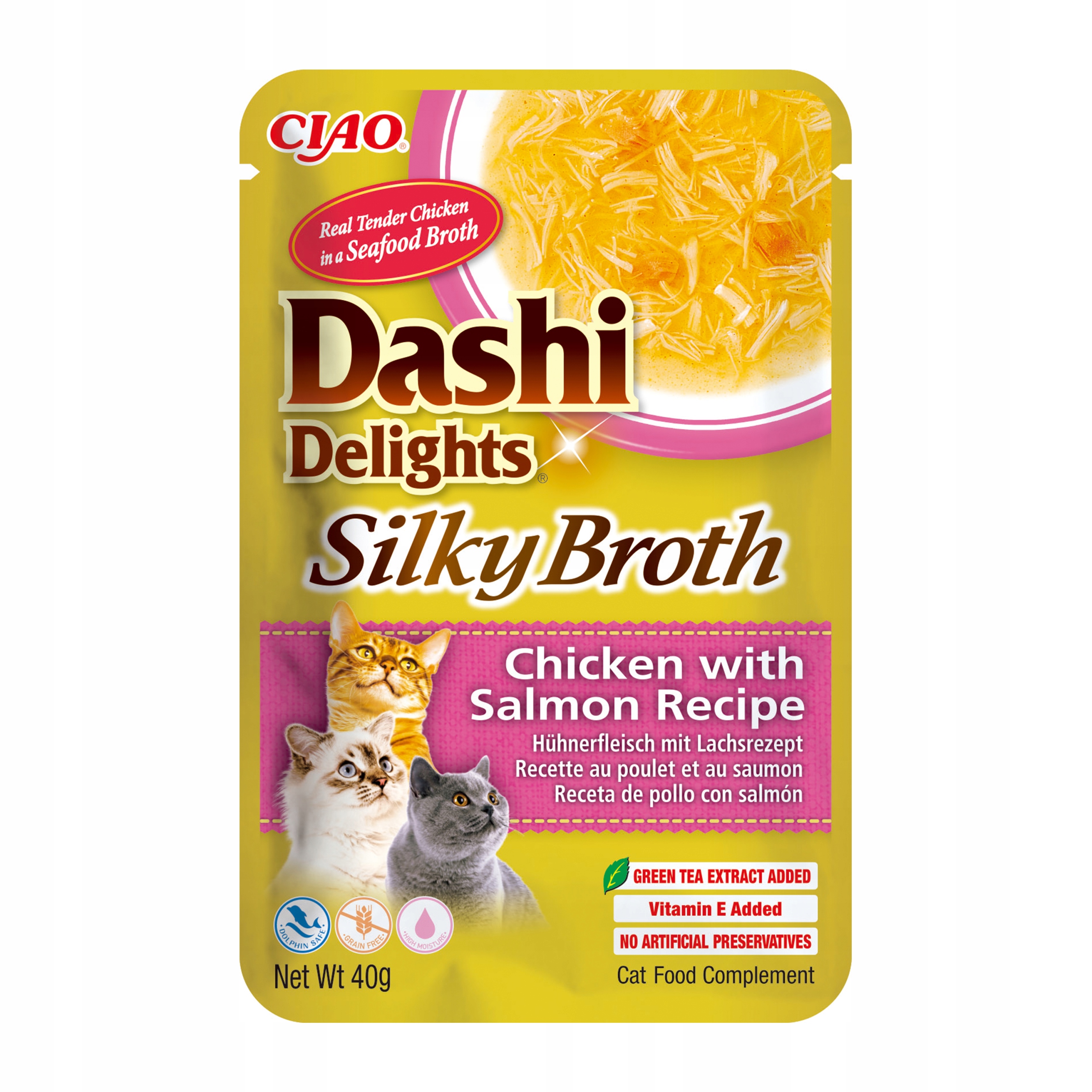 Inaba Cat Dashi Delights Hedvábné Kuře & Losos 40g
