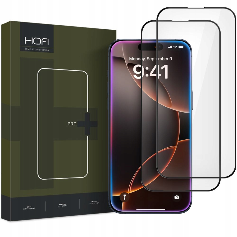 Szkło hartowane do iPhone 16 Pro Max Hofi Glass Pro+ 2-PACK czarne