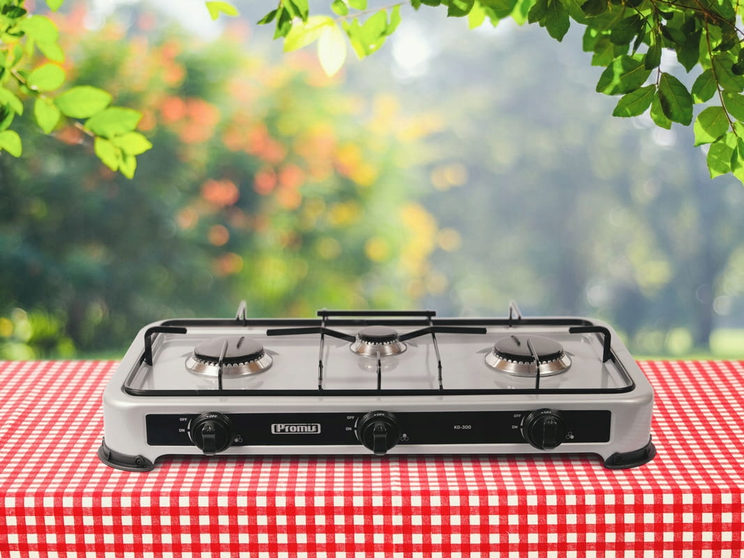 KUCHENKA GAZOWA PRZENOŚNA TRZYPALNIKOWA PROMIS BIAŁY Kod producenta KG300B