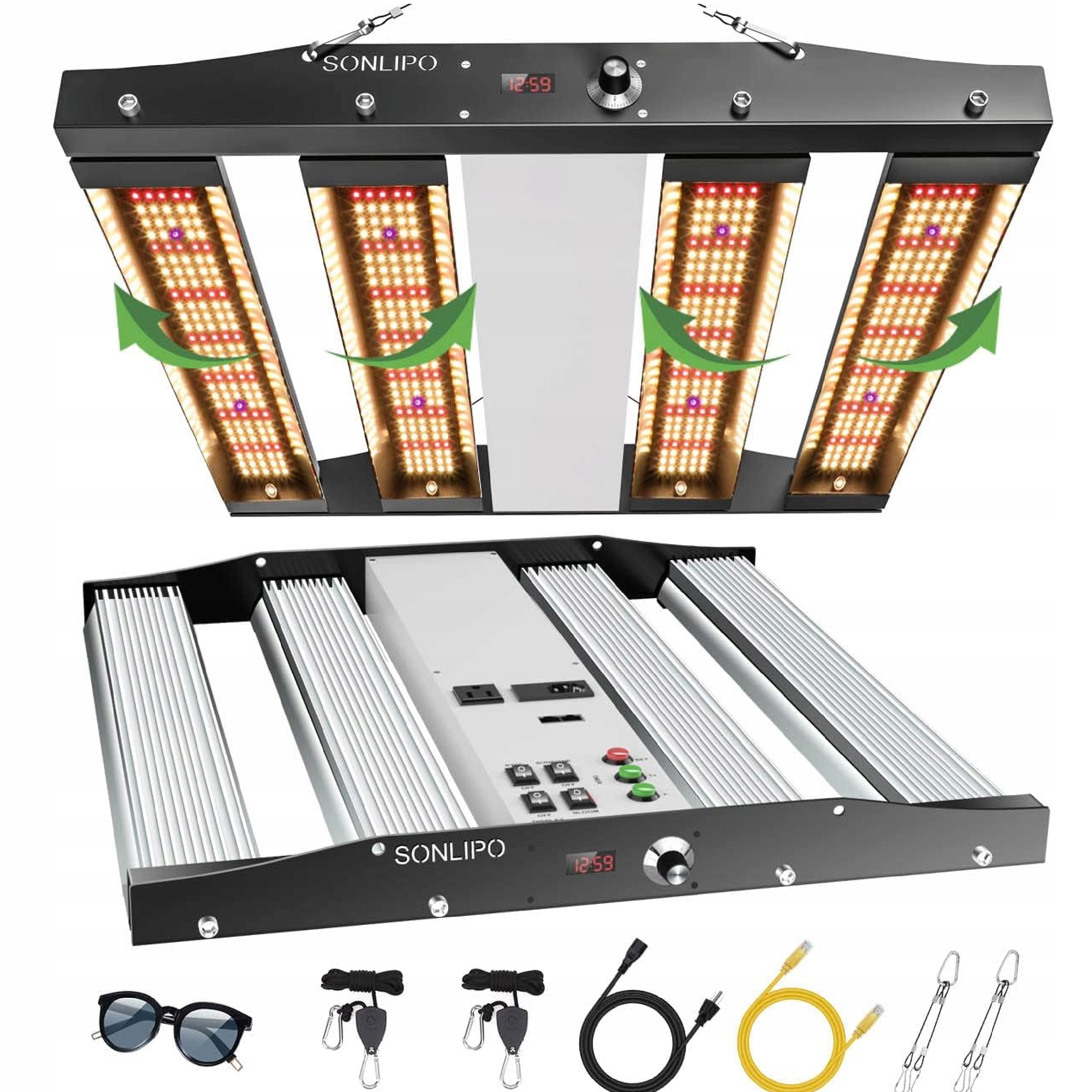 Led lampa na návrat k pestovaniu rastlín Sonlipo 250W, osvetlenie, stmievač, časovač