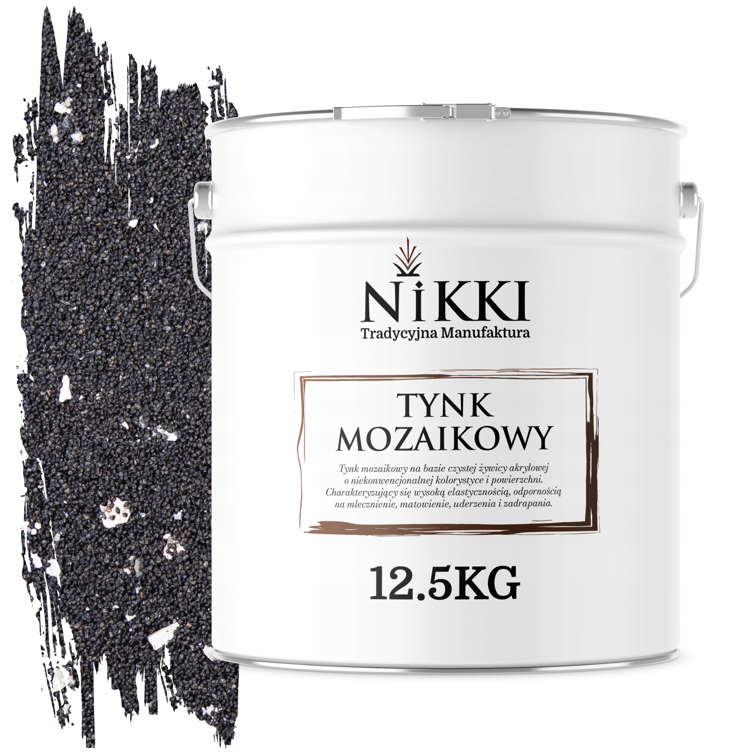 Mozaiková Pryskyřičná Omítka 12,5 Kg Vnitřní Černá Se Stříbrnou Slídou M52 Ozdobná