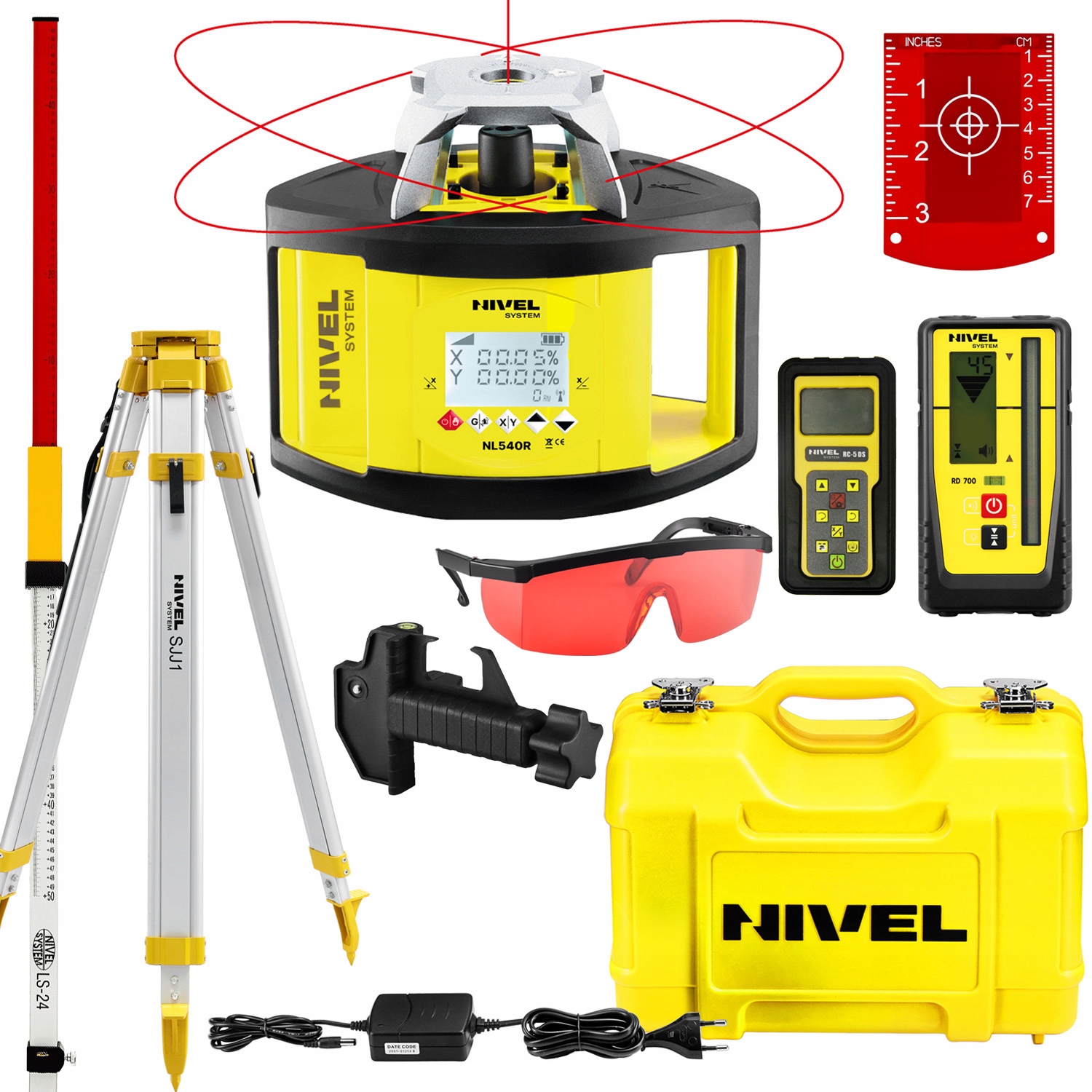 NIWELATOR OBROTOWY NIVEL SYSTEM NL540 DIGITAL + STATYW ŁATA