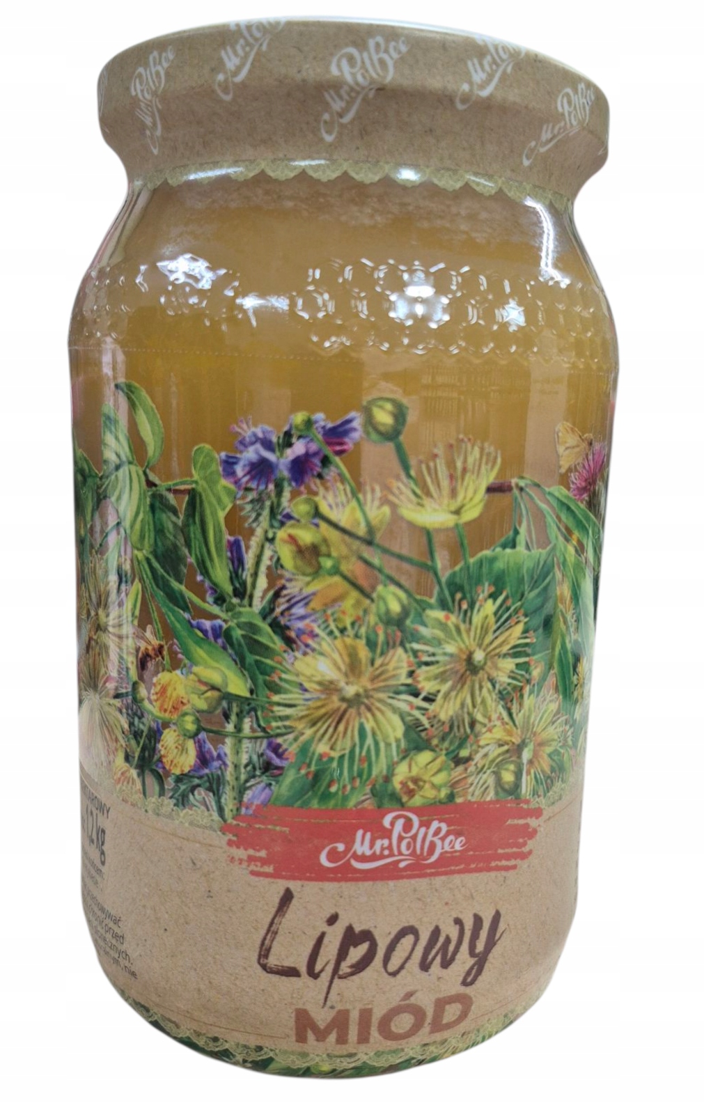 Lipový Med 100% Přírodní 400g Aromatická Čerstvá Sbírka Zdravý 0,4kg