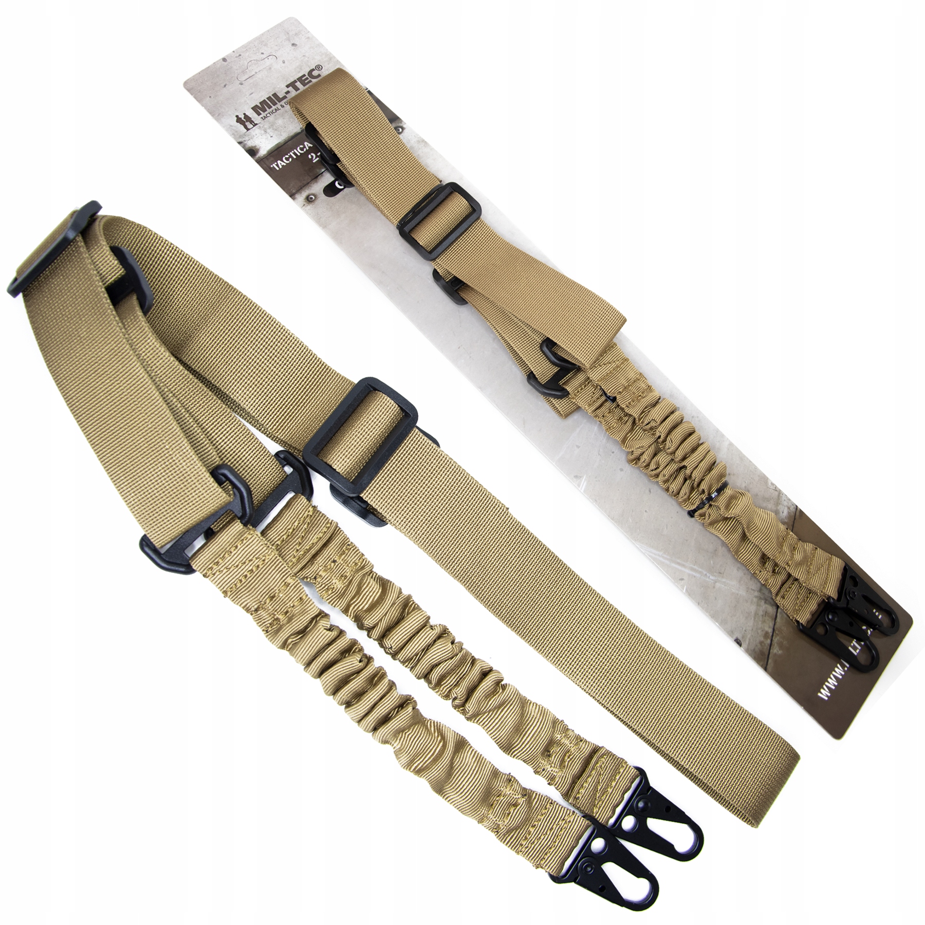 Pas Taktyczny Militarny Asg Nośny Bungee 2-PUNKTOWY Mil-tec Coyote