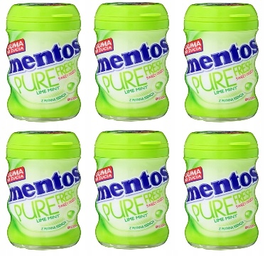 Levně 6x 60g žvýkačka Mentos Pure Fresh Lime Karton