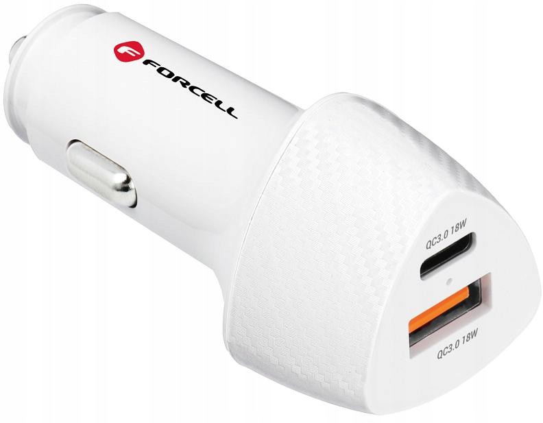 Ładowarka Samochodowa Forcell Carbon CC50-1A1C 38 W 1x Usb-c 1x Usb-a Pd