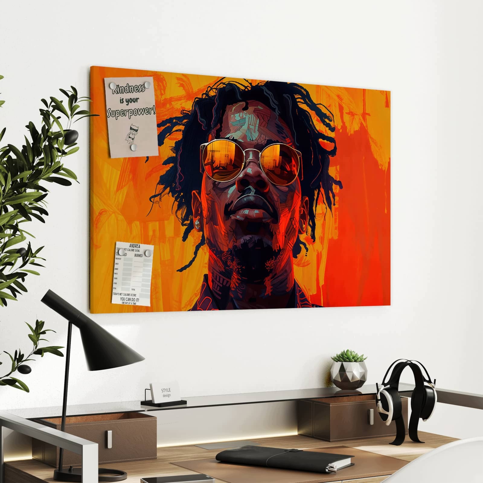 Magnetická tabule Umělecký Vzhled 90 × 60 cm