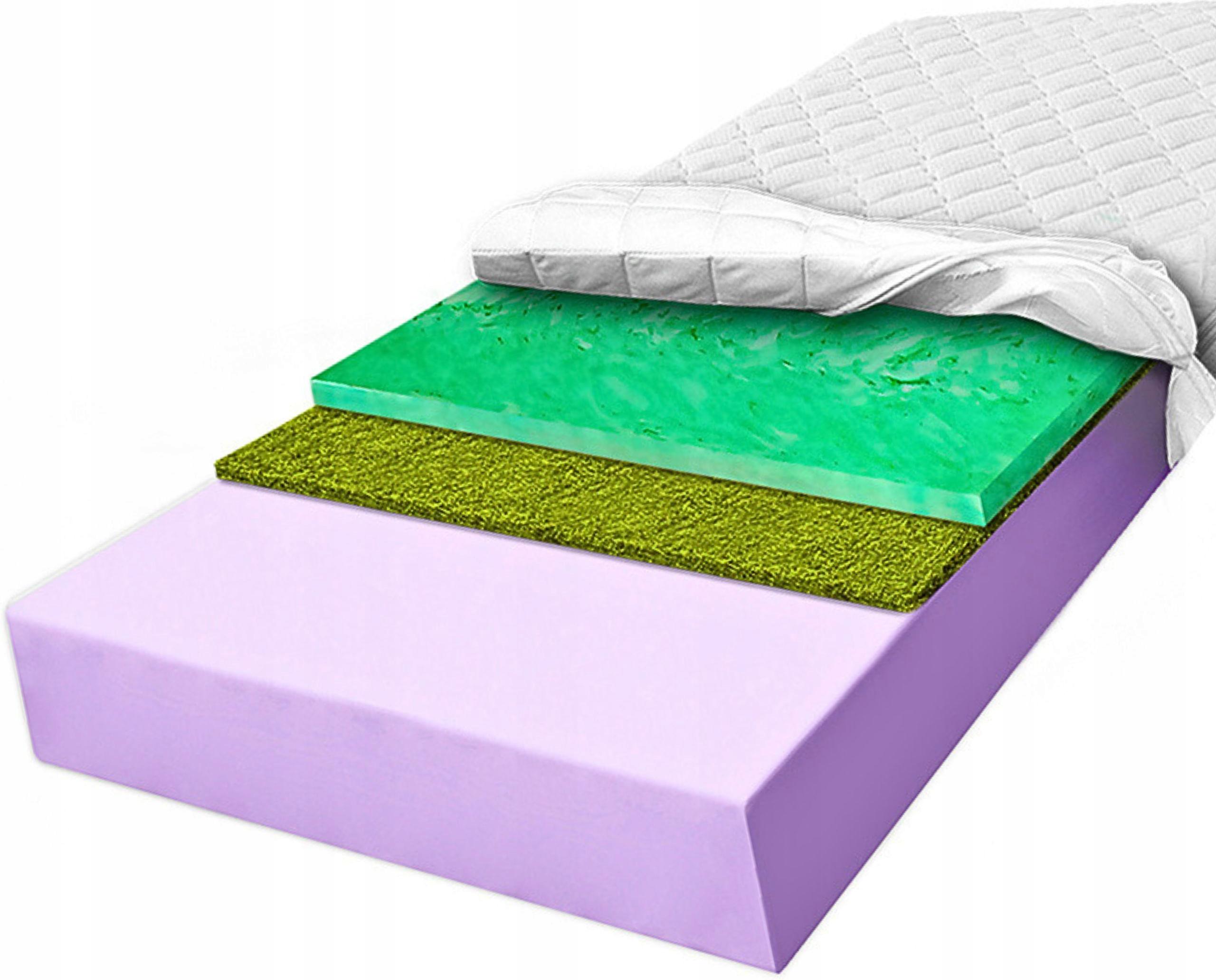 Materac pianka twarda 90x180 trawa morska wysoko sprężysty utwardzony 10 cm