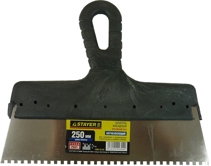 

Szpachelka Szpachla Paca Ząbkowana 250mm Ząb 4mm