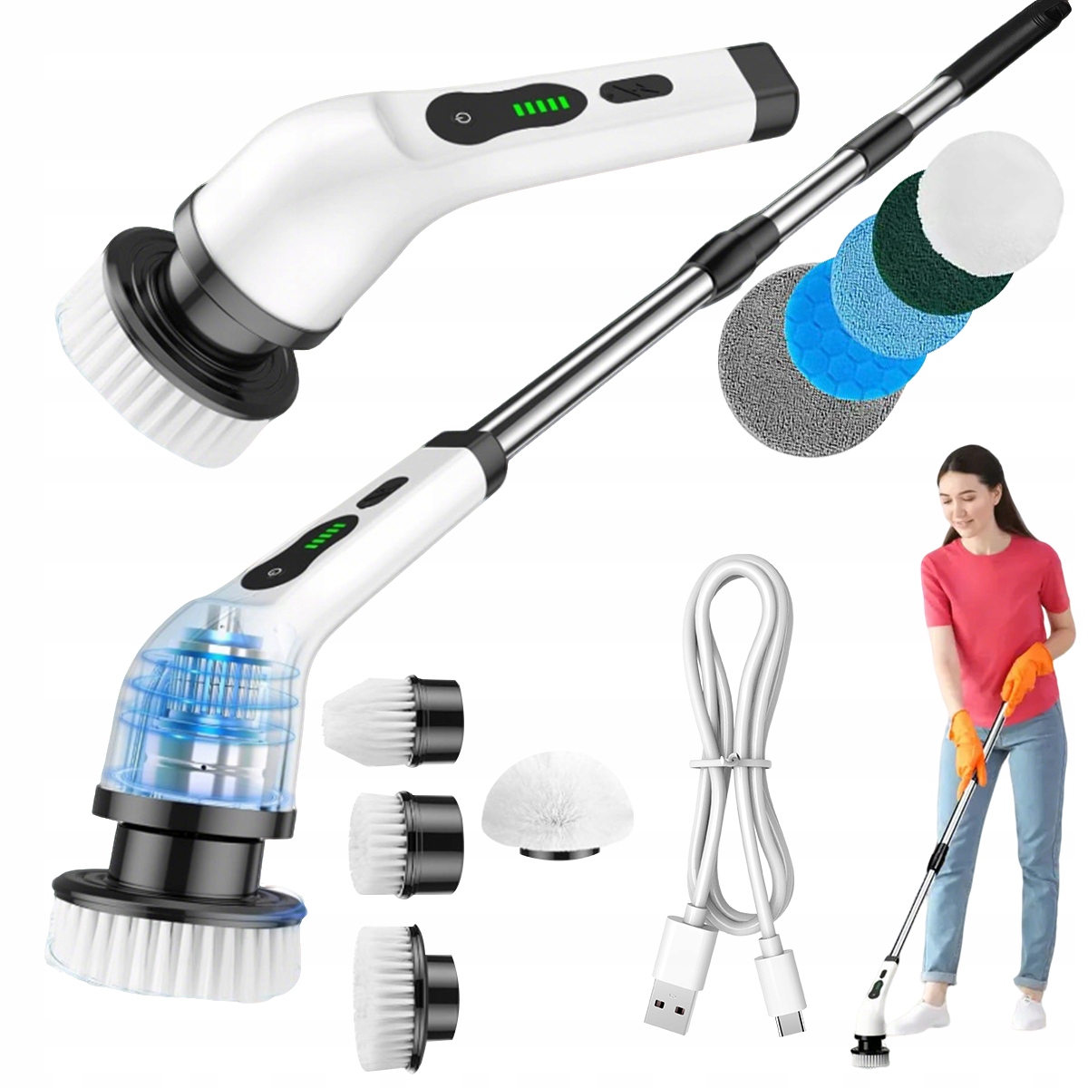 Elektrický Rotační Kartáč Pro Čištění Bezdrátový 9V1