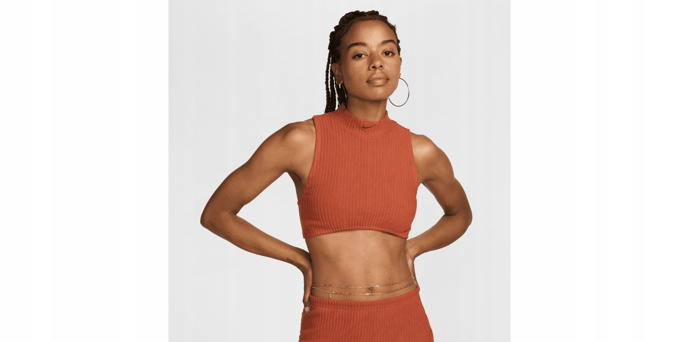 Dámské tričko Nike Sportswear Chill Knit Rib Crop Tank velikost M