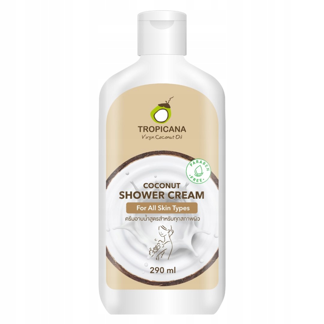 Tropicana Virgin Coconut Oil Bio krémový Sprchový gel Veganský 290 ml