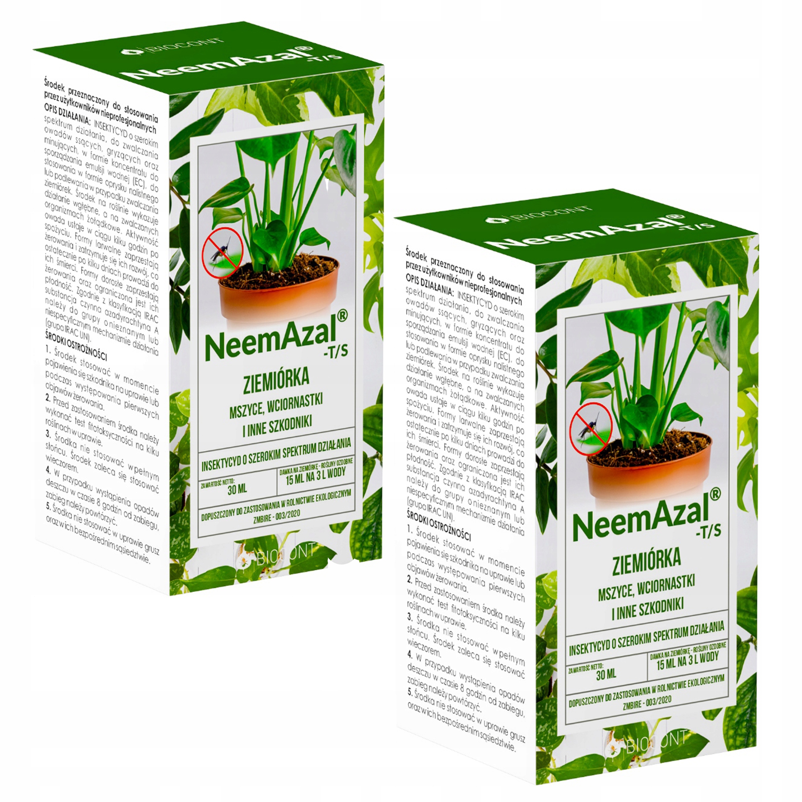 Na Ziemiórki Neemazal Preparat Oprysk Środek Mszyce Wciornastki T/s 30ML x2