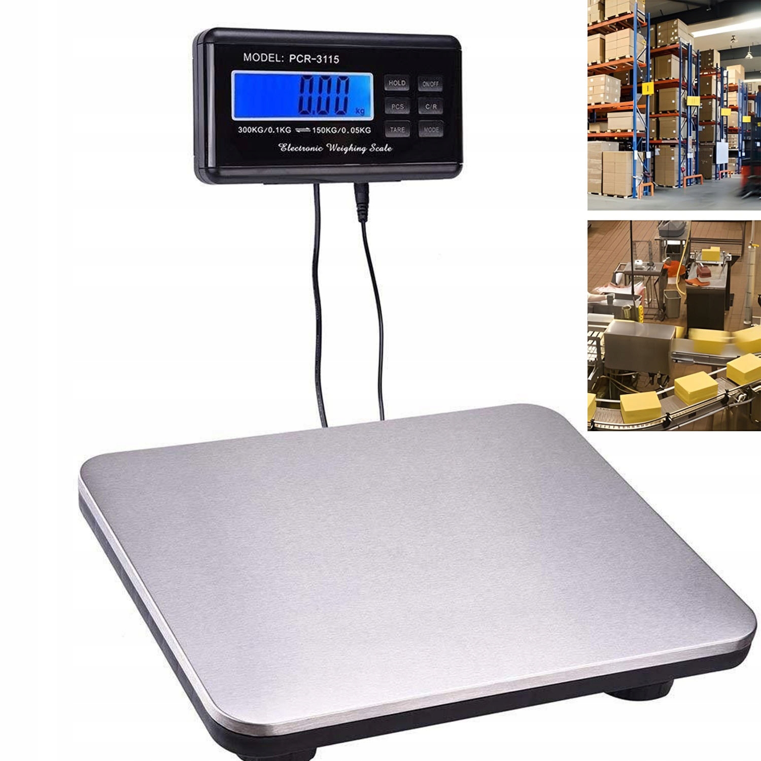 Elektronická Balíková Váha Poštovní 300KG 100g Skladová 36x30cm