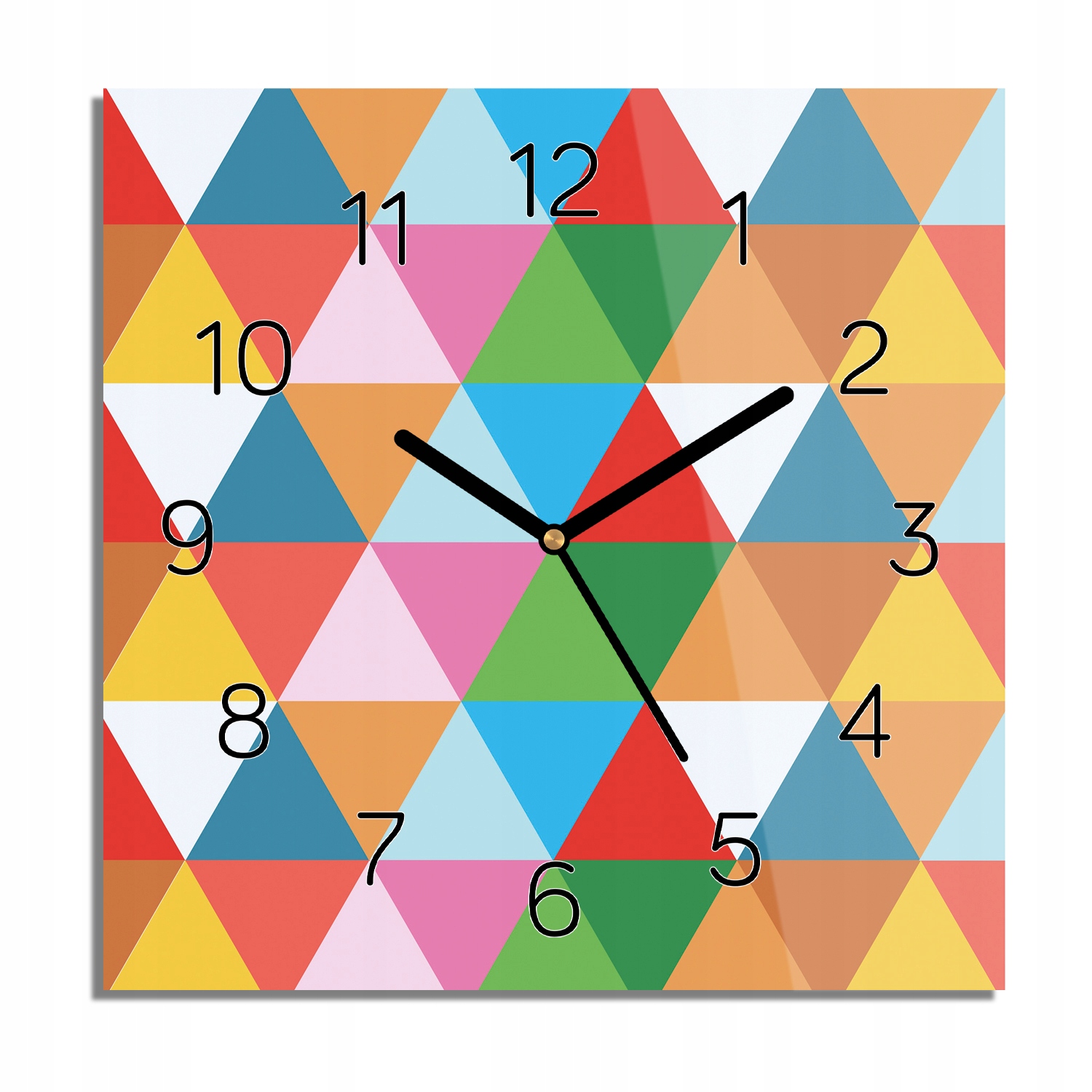 

Geometria trójkąty zegar szklany na ścianę 30x30
