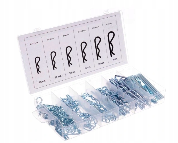 ZAWLECZKI SPRĘŻYNOWE ZESTAW ZAWLECZEK RÓŻNE 150-EL Marka Zzvf