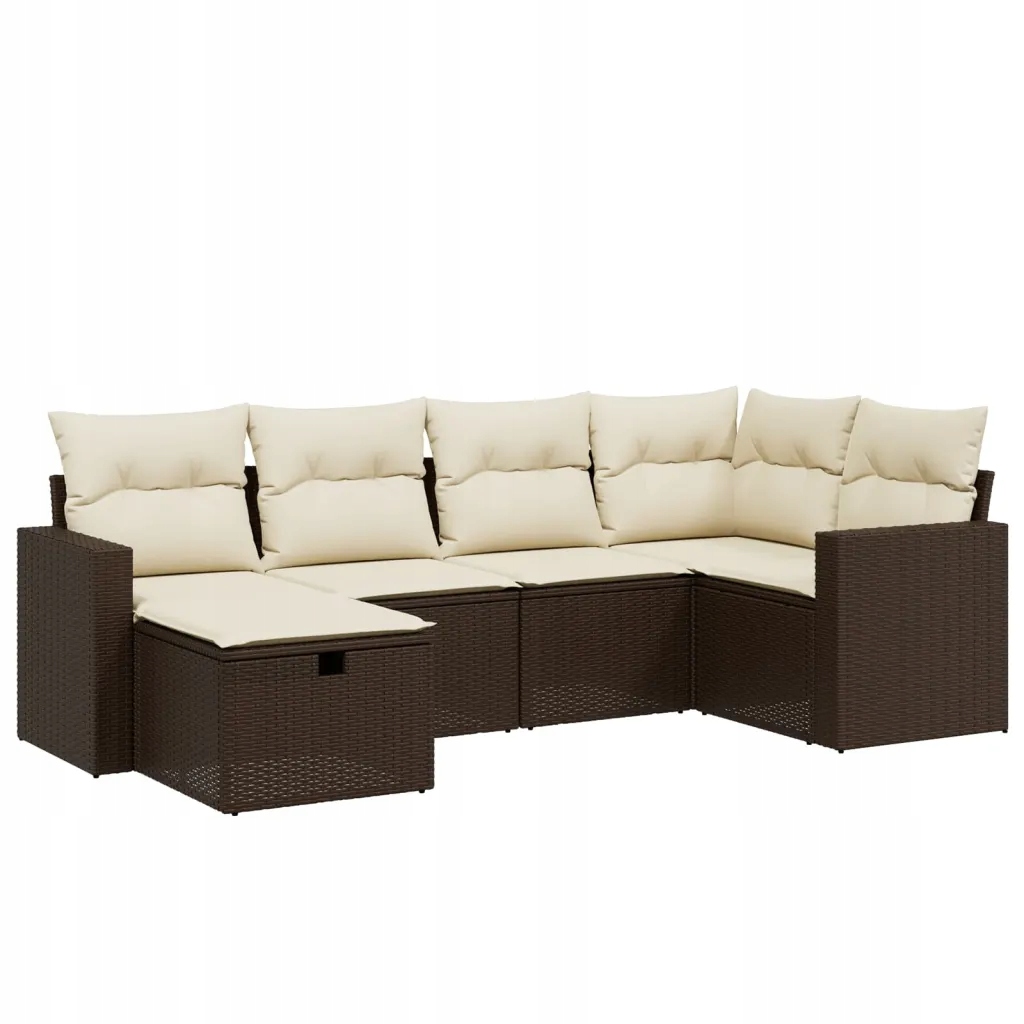 Set zahradního nábytku technorattan vidaXL béžový 6 el.