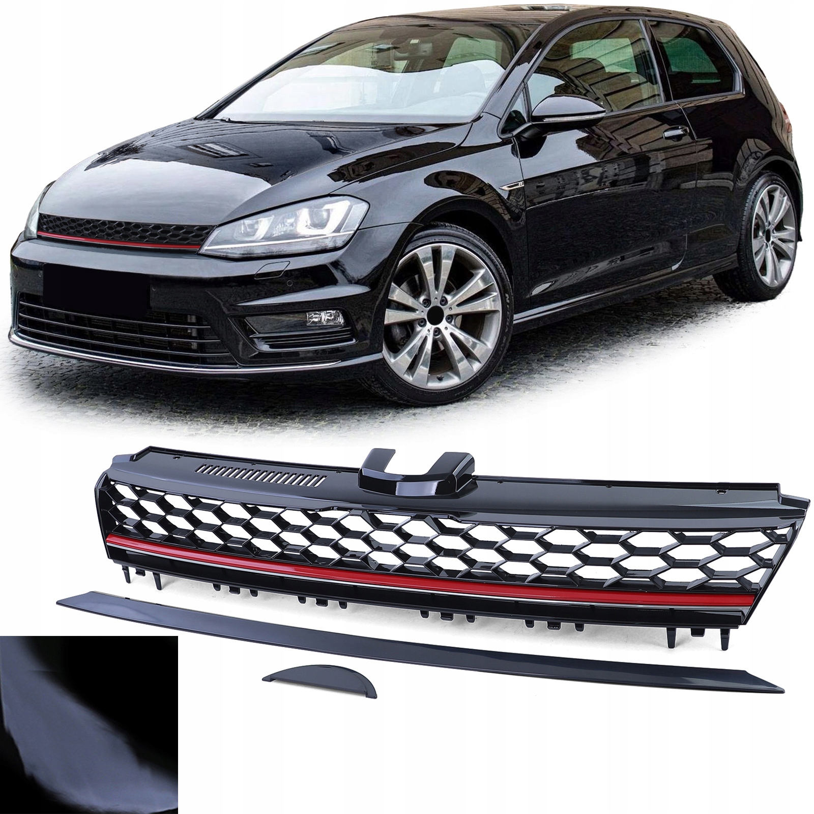 решетка радиатора vw GOLF VII 7 RED GTI 12-17