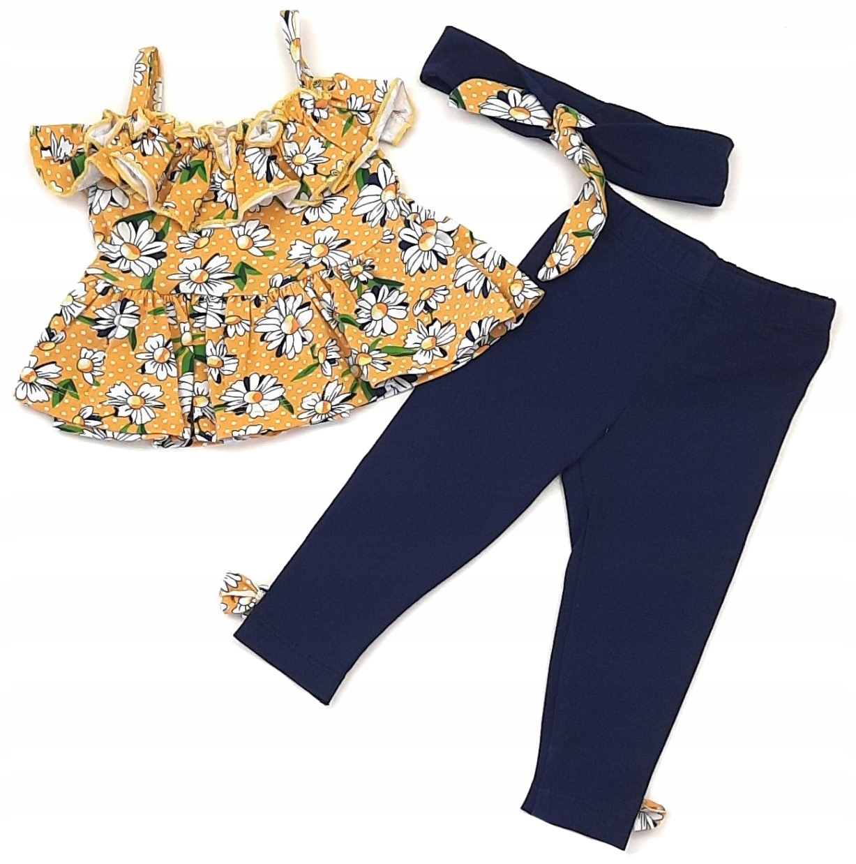 

Bluzka z falbankami + legginsy + opaska 86