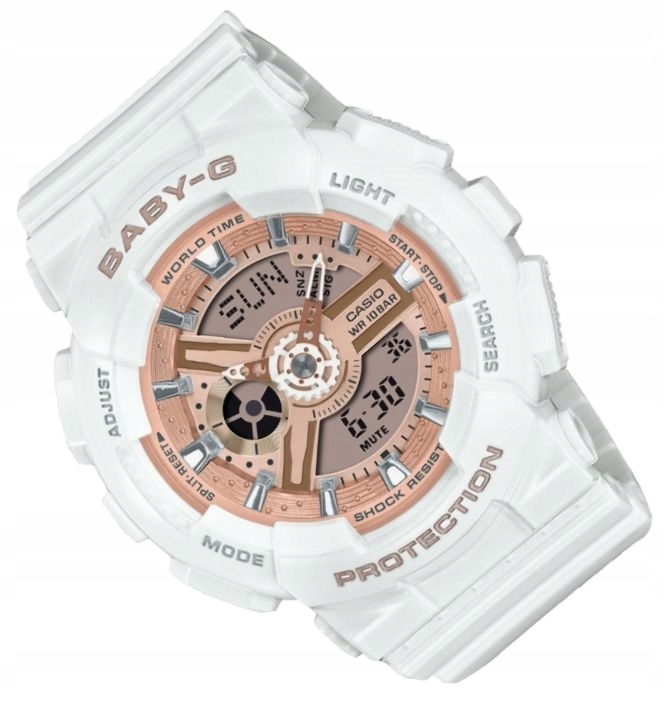 Dámské hodinky Casio Baby-G BA-110X-7A1ER bílý řemínek