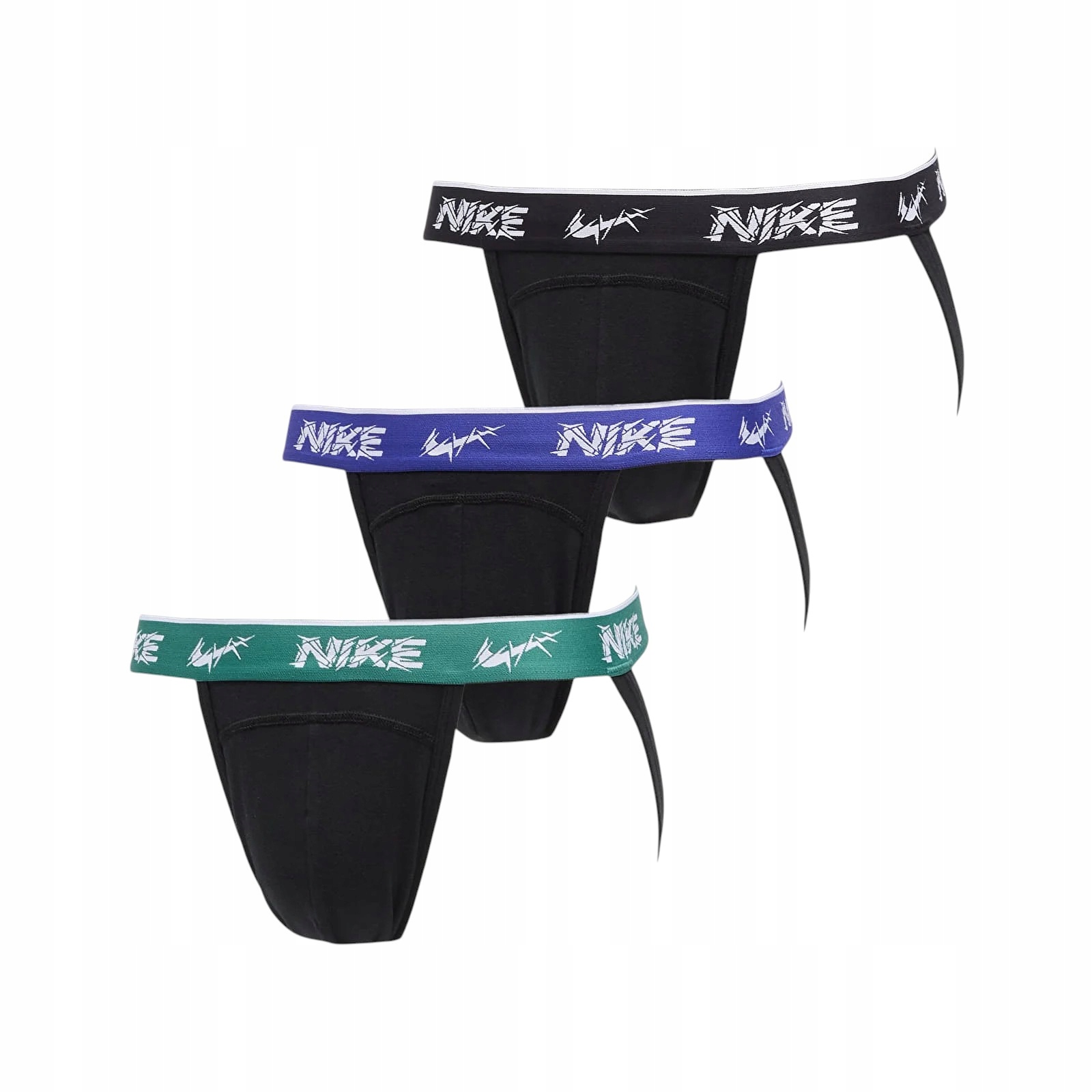 Nike Majtki Męskie Jock Strap 3PK Czarne r.XL