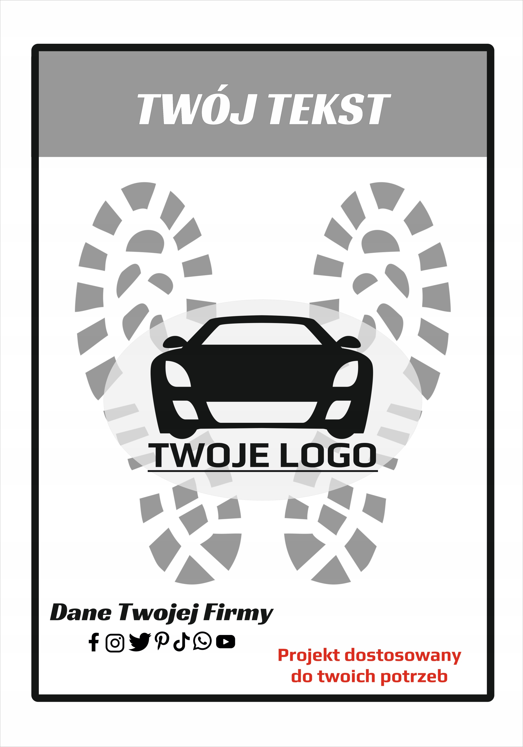 

Dywaniki papierowe samochodowe nadruk Logo 500 szt