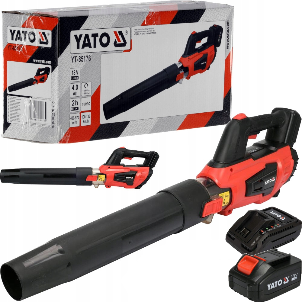 Yato Dmuchawa Akumulatorowa Do Liści Śniegu Piachu 18V Zestaw 4Ah