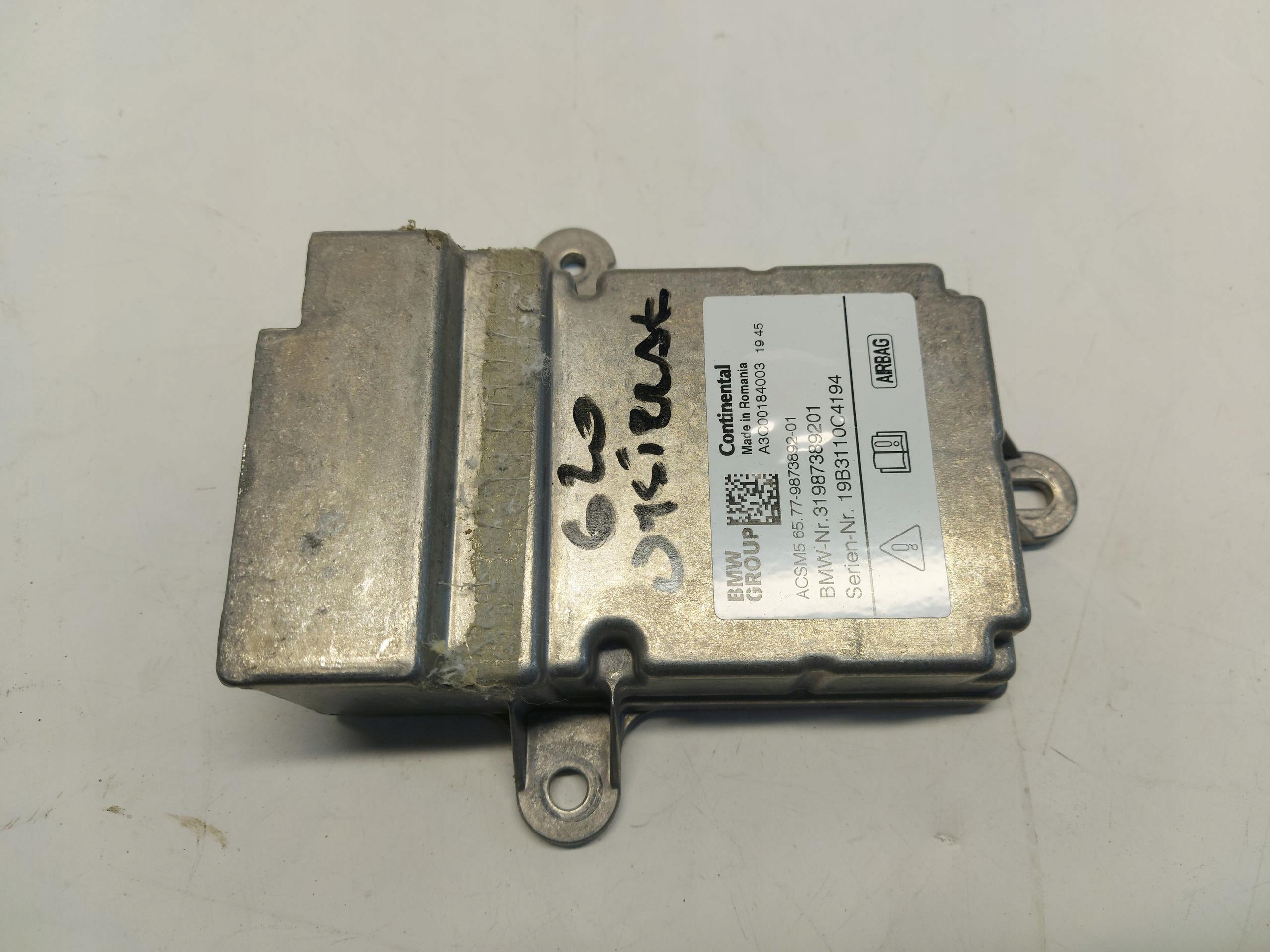 BMW G20 330e module control unit airbag 9873892
