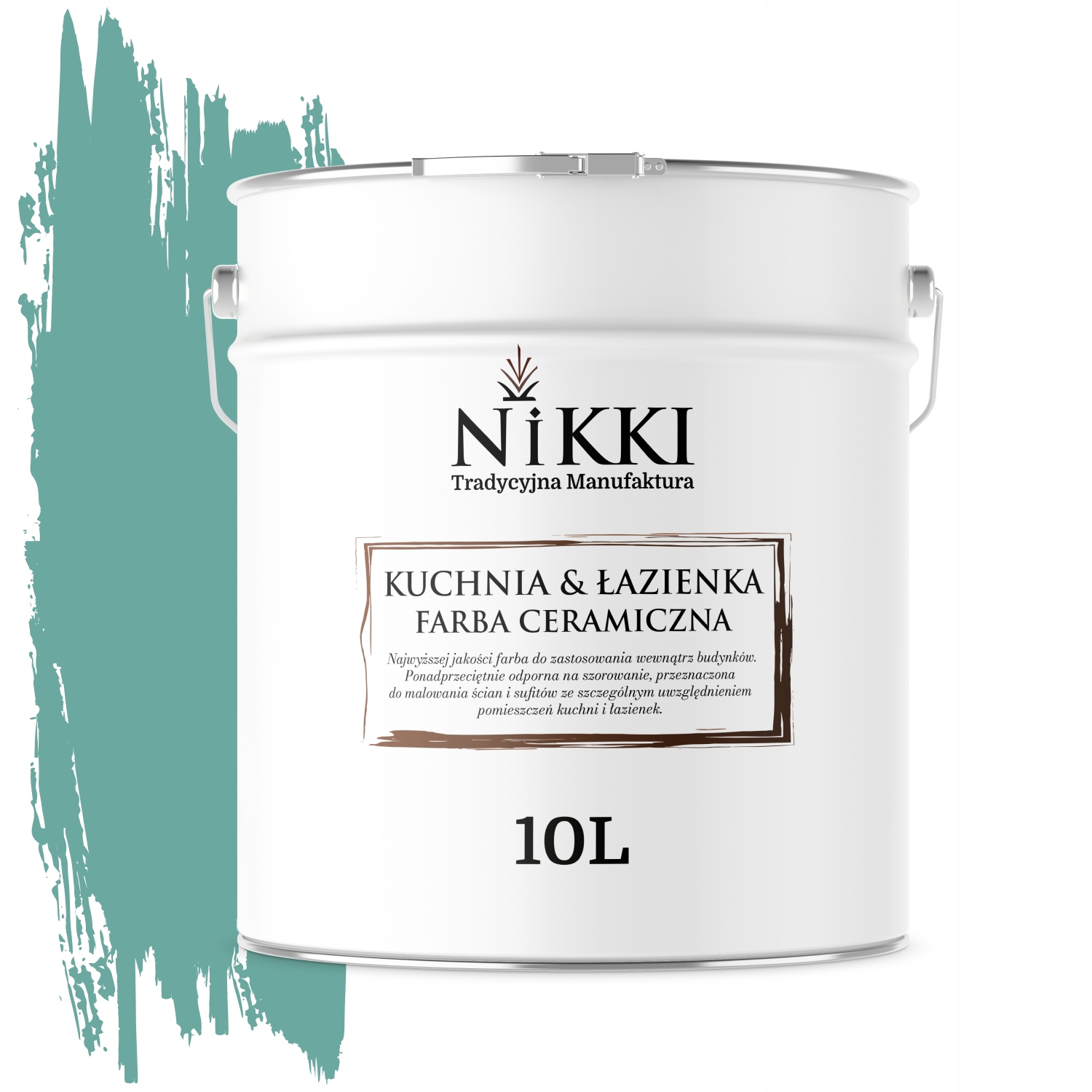 Keramická Farba Kuchyňa Kúpeľňa Mätová Tmavá H1533 Mat 10 L Nástenná