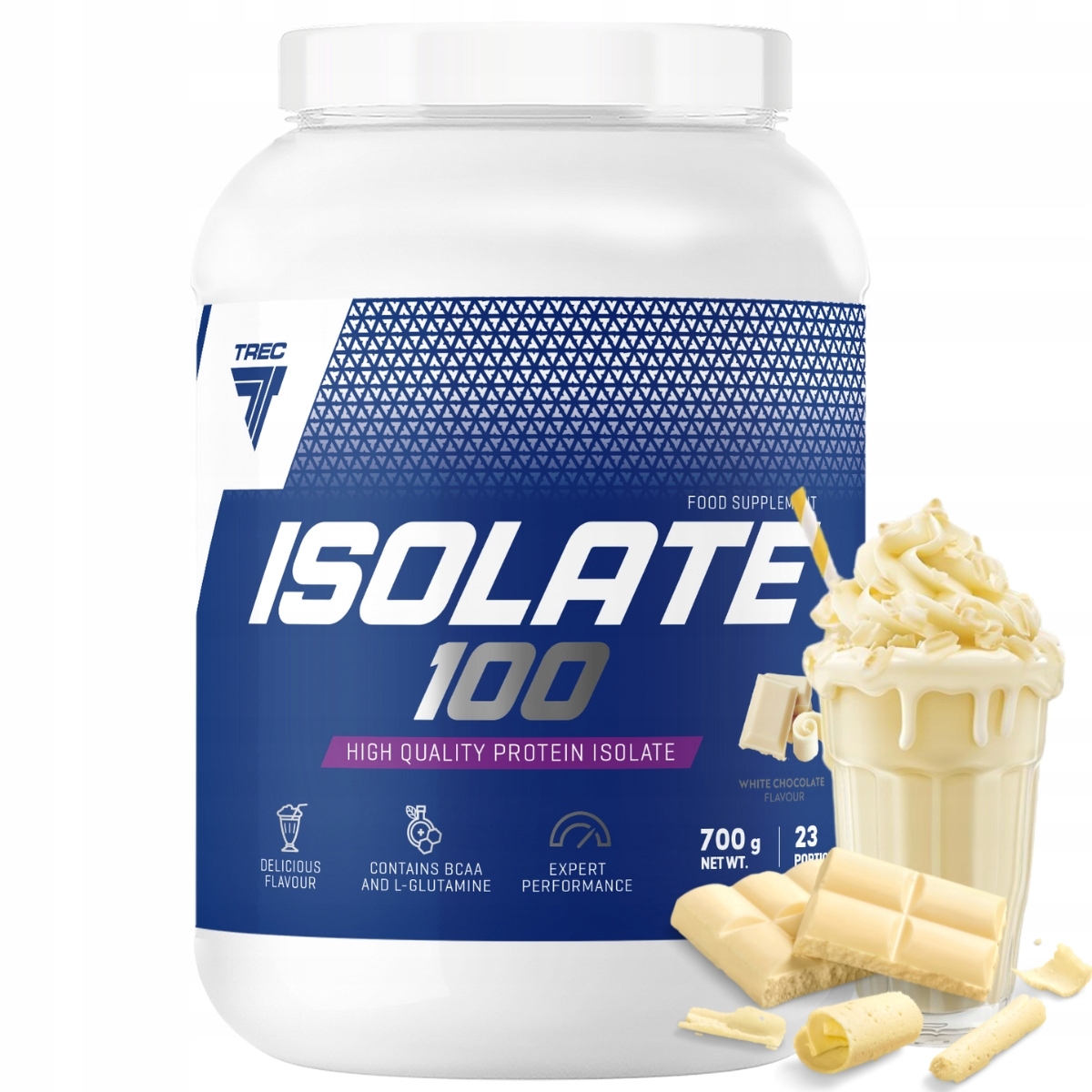 Trec Isolate 100 700 g Wpi Proteinový Izolát Syrovátkový Bílá Čokoláda
