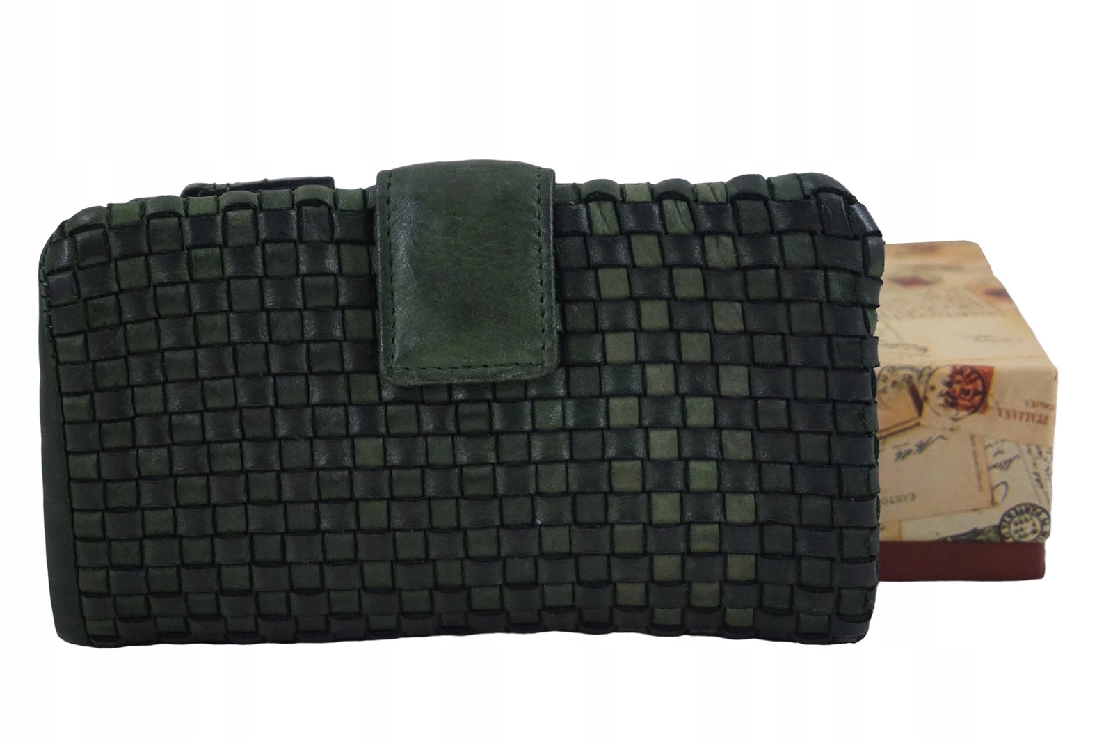 Exkluzivní peněženka z měkké kůže tmavě zelená, univerzální