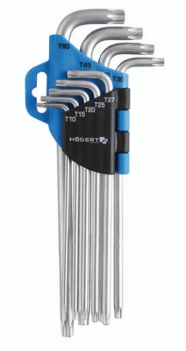 

Klucze torx 9cz CrV Hogert HT1W818 długie
