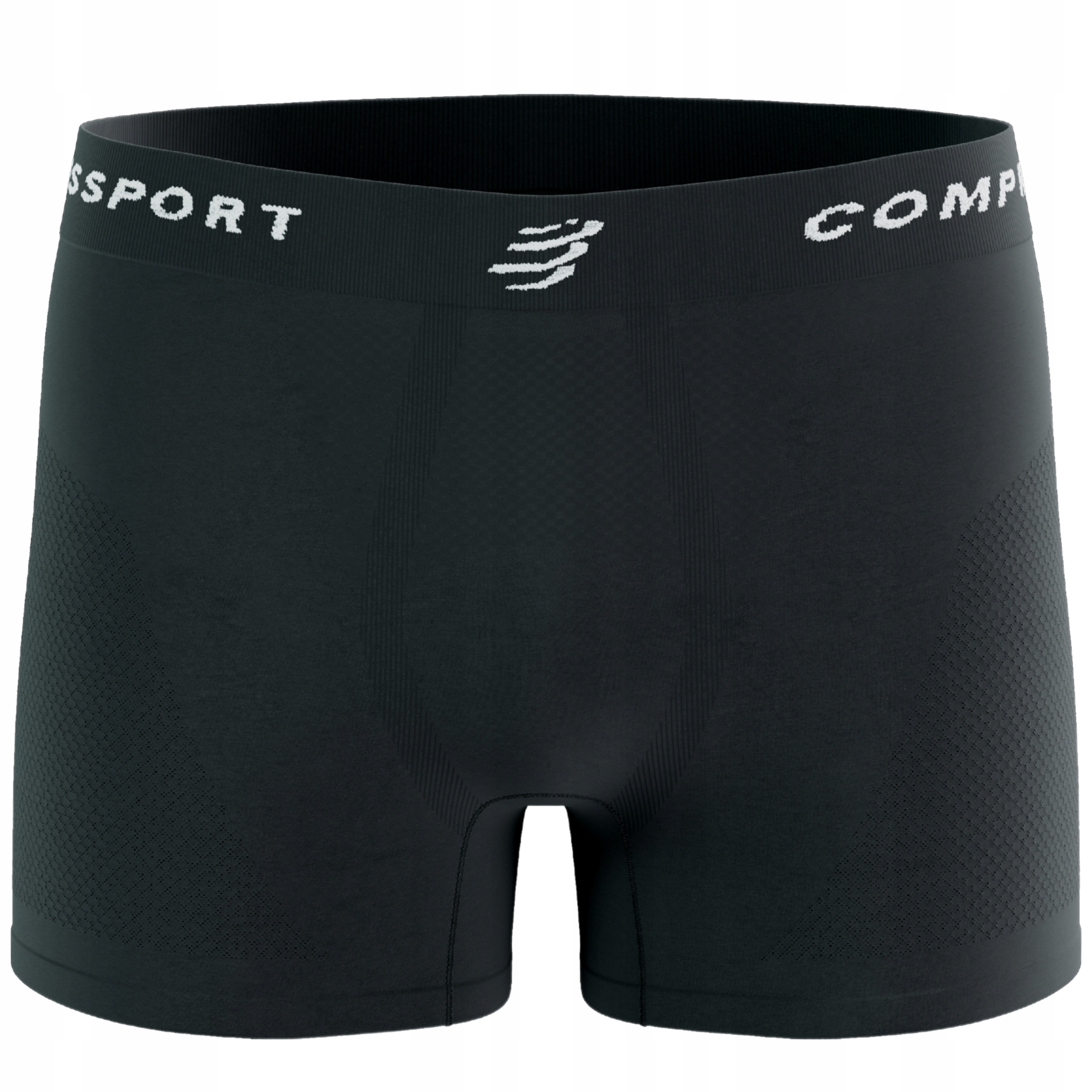 Bokserki Męskie Przewiewne Compressport Seamless Boxer Sportowe Czarne XL