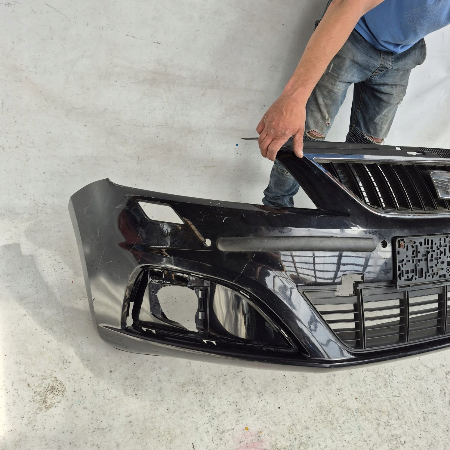 SEAT ALHAMBRA II 2 10-20 bumper front front washer PDC