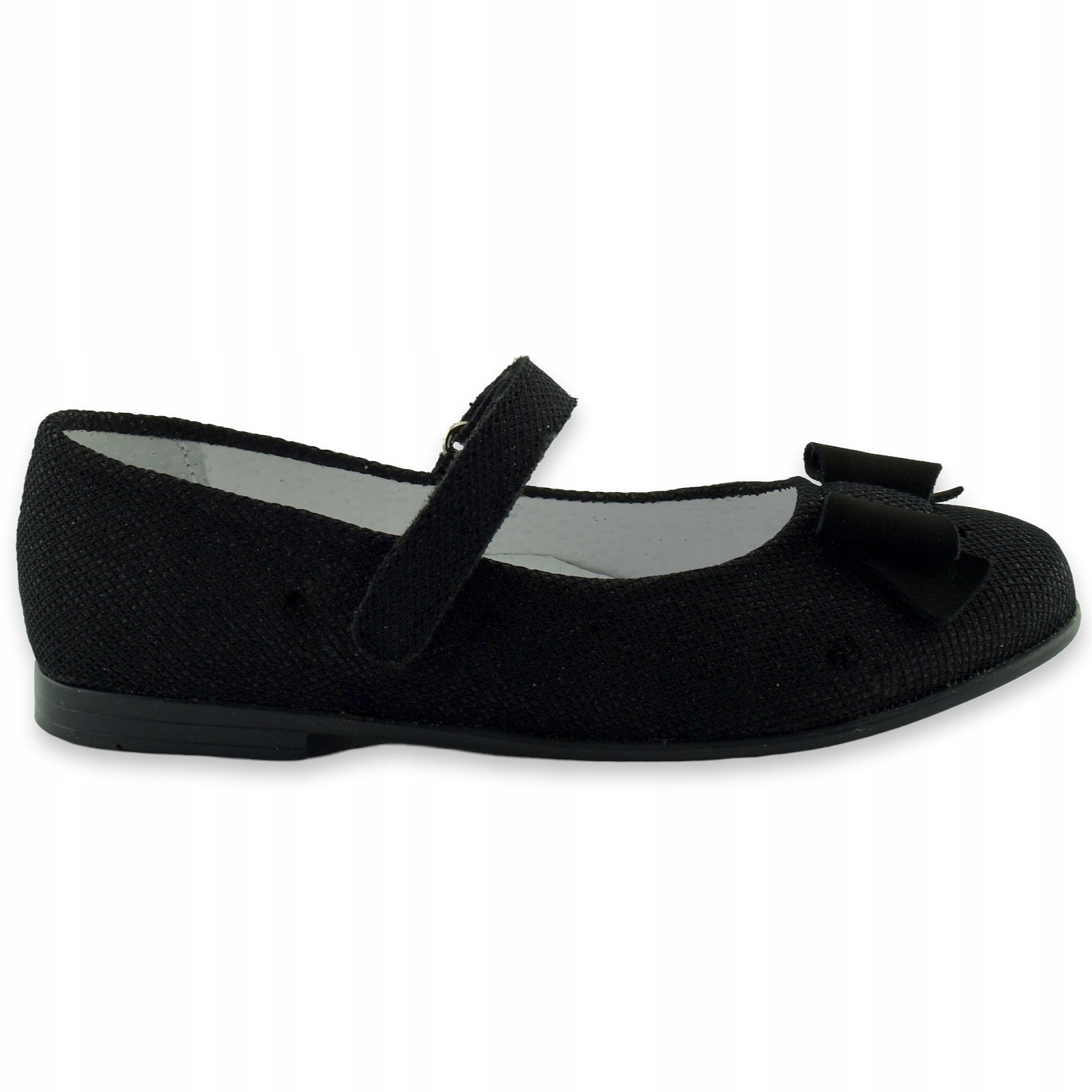 Czarne balerinki dla dziewczynki kokardka r.28 Marka Kornecki