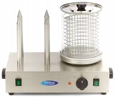 Podgrzewacz do Parówek i Bułek do Hot Dogów 1100W Maxima DELUXE 09300585